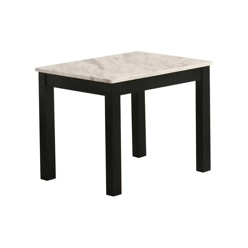 Faux Marble 3-piece Occasional Table Set - White And Black - Image 2