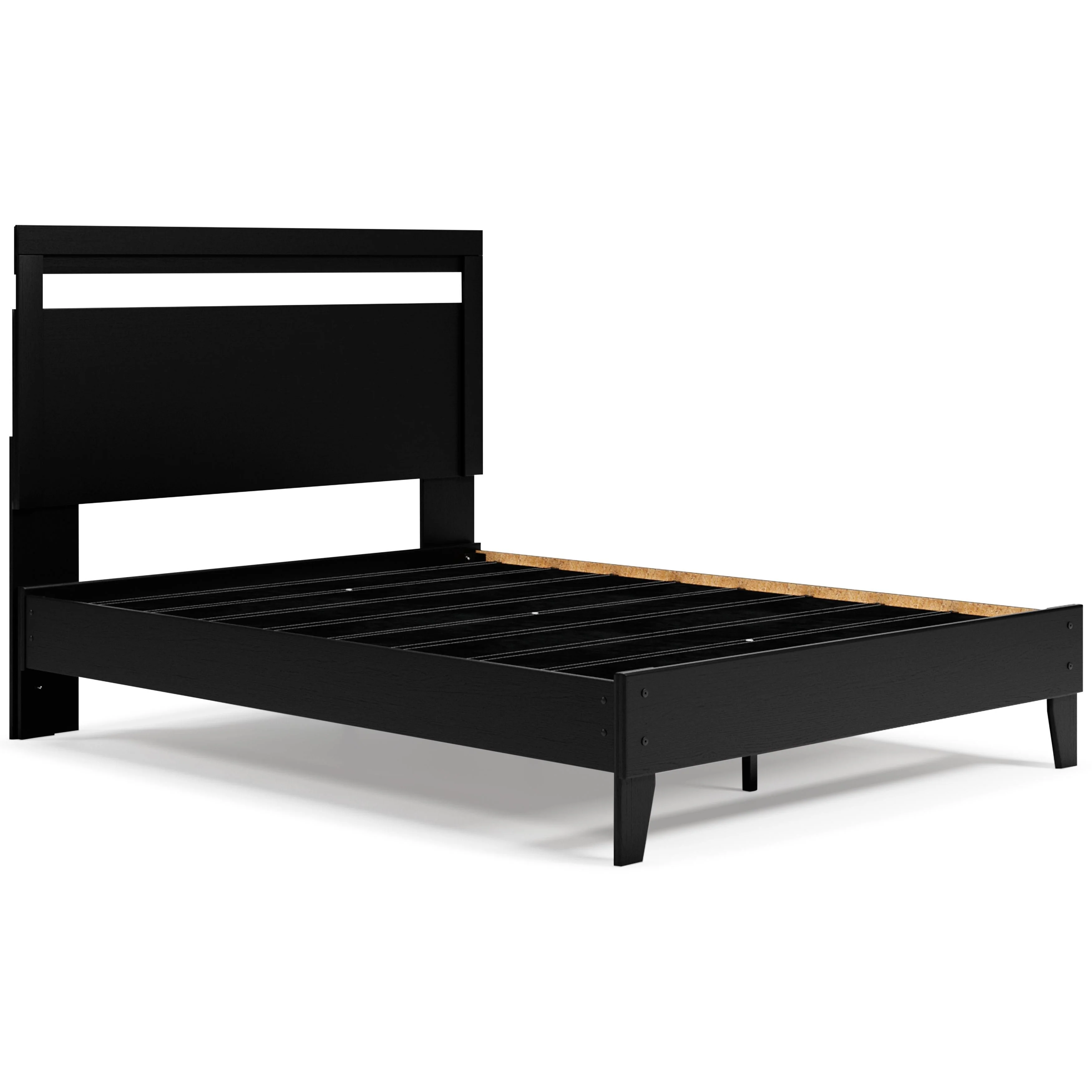 Finch - Black/brown - Queen Panel Platform Bed - Image 3