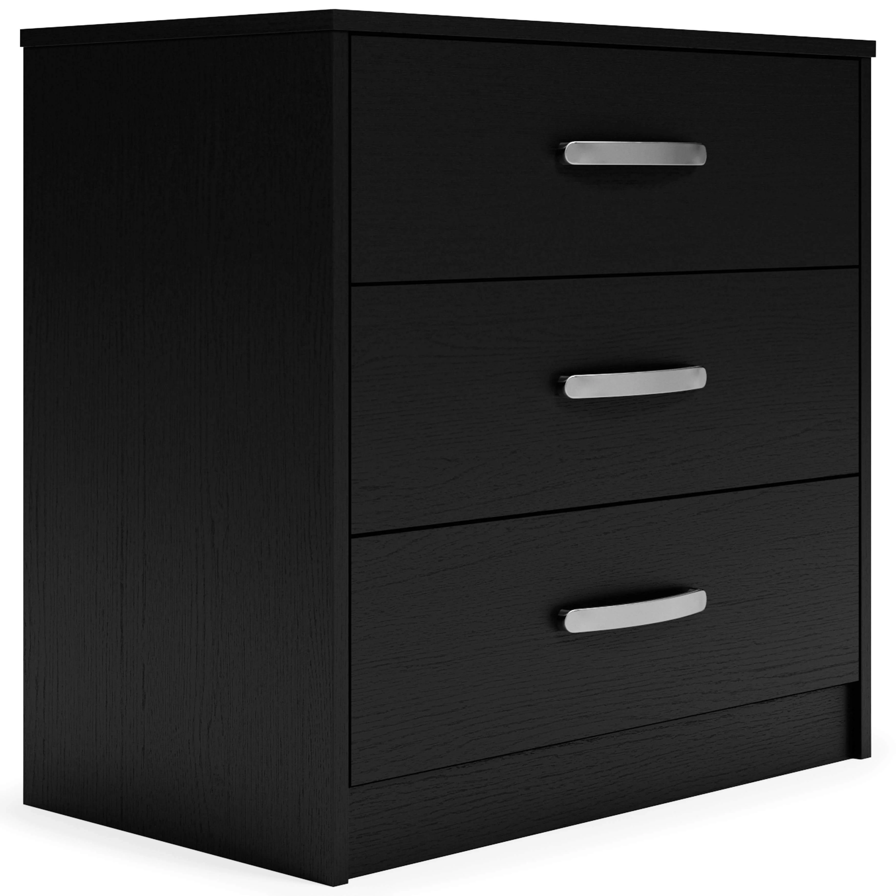 Finch - Black - Three Drawer Chest