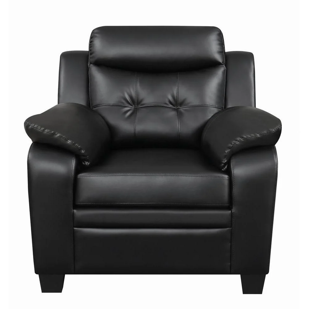 Finley - Tufted Upholstered Chair - Black - Image 3