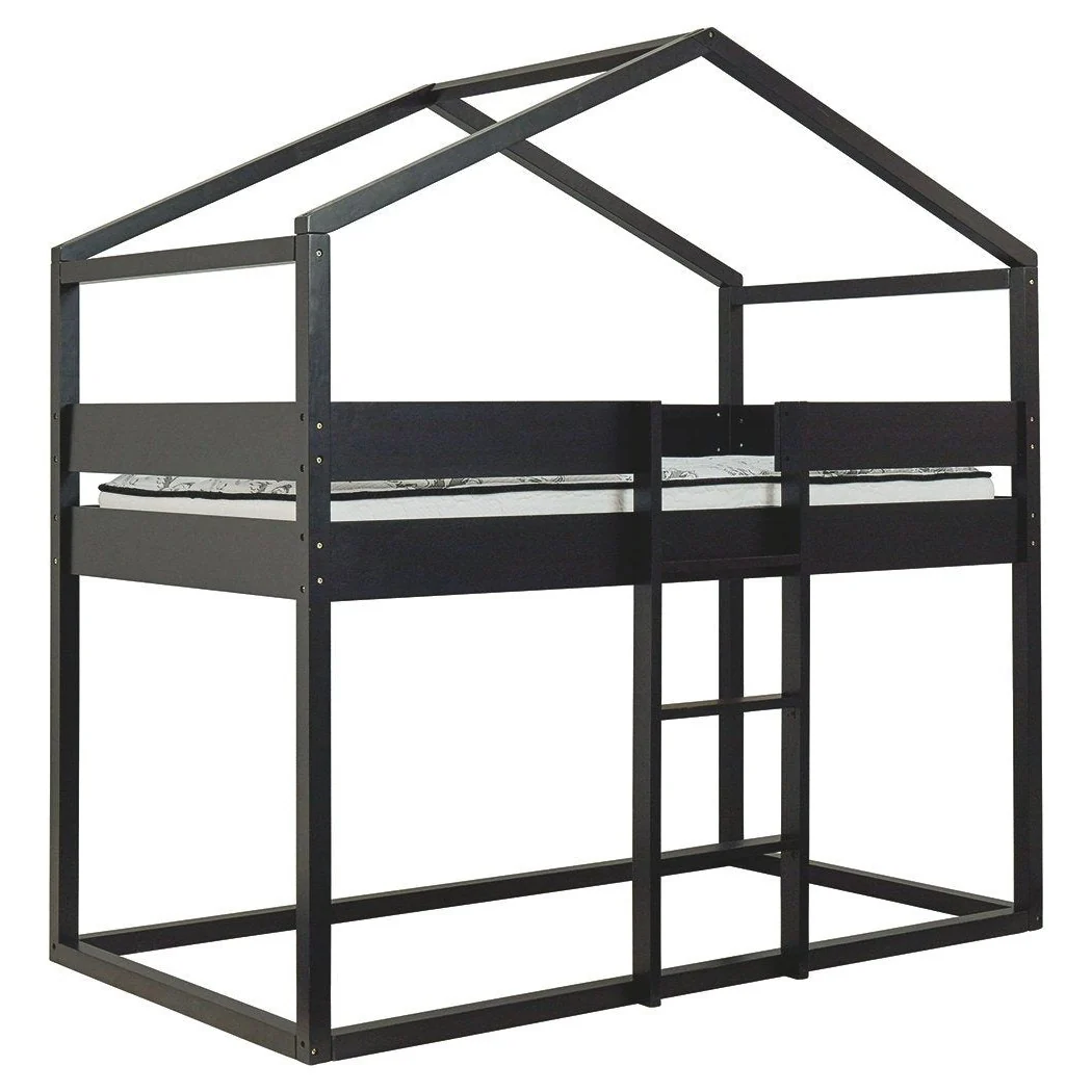 Flannibrook - Black - T/t House Loft Panel W/rails