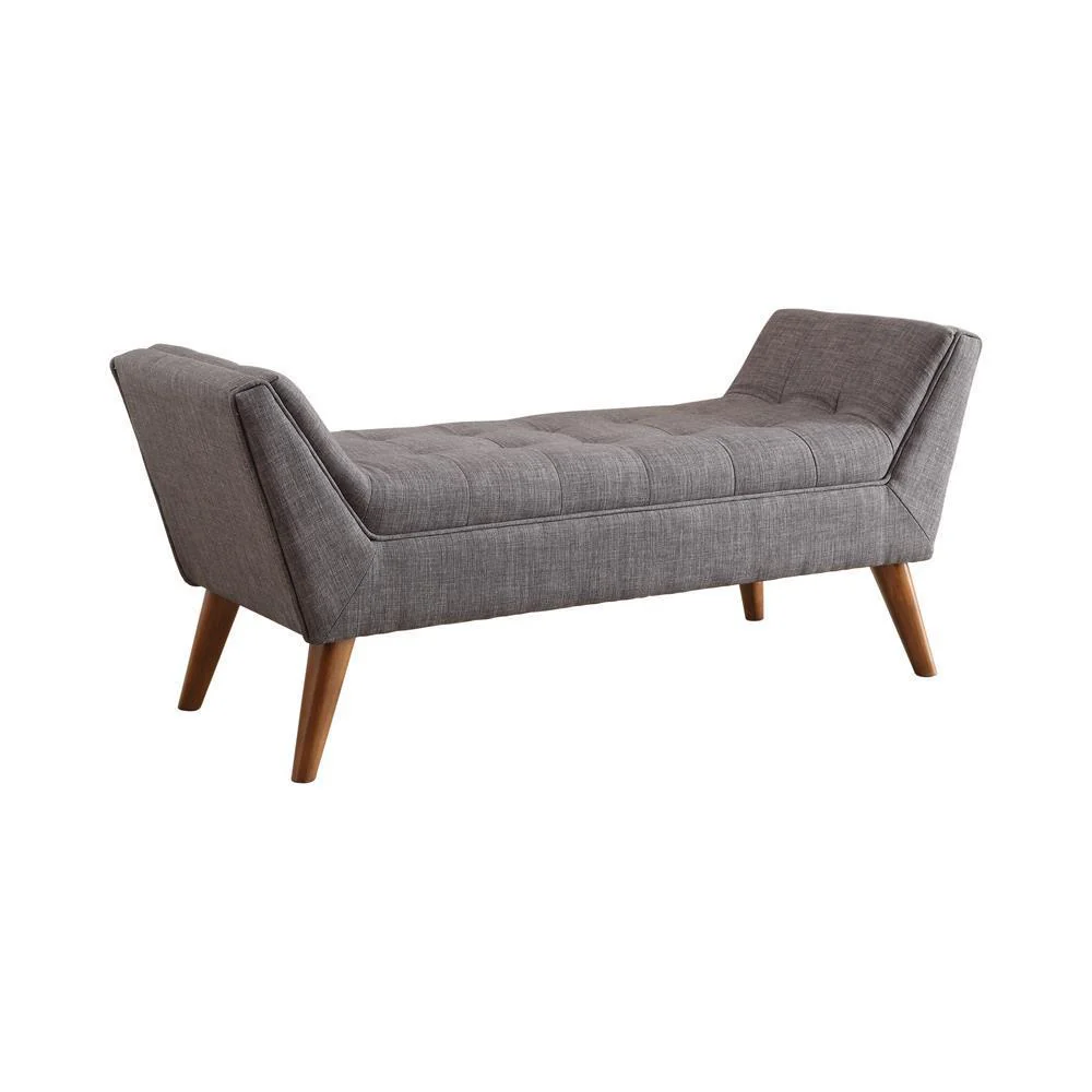 Flared Arm Bench - Gray - Image 3