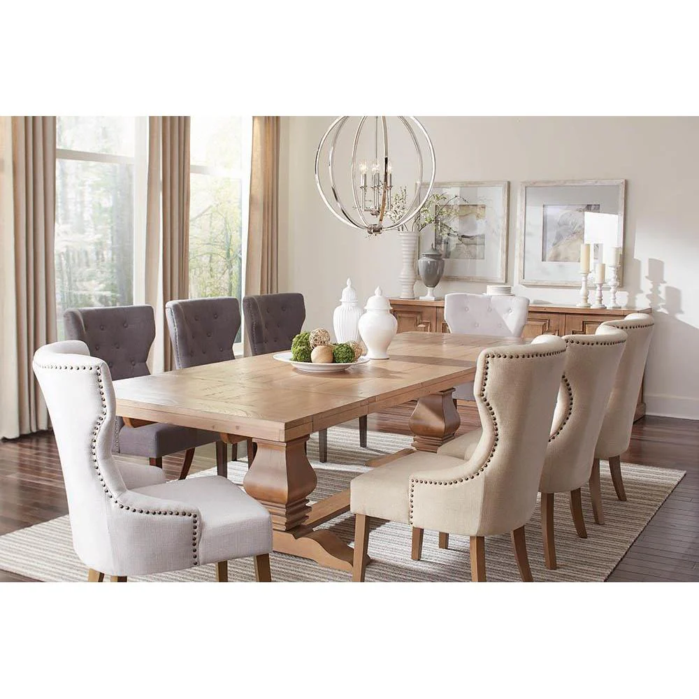 Florence - Double Pedestal Dining Table - Brown - Image 3