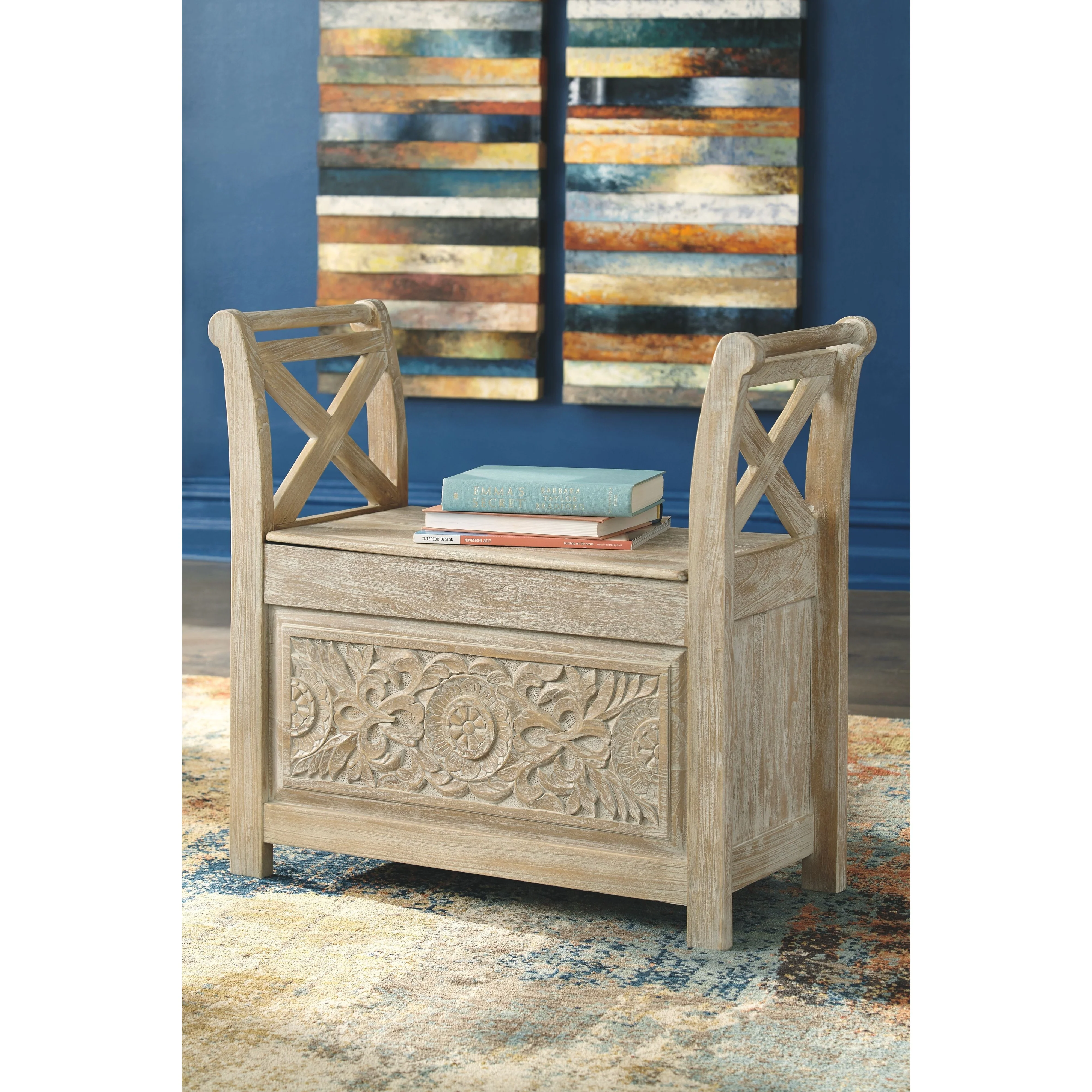 Fossil - Whitewash - Accent Bench - Image 2