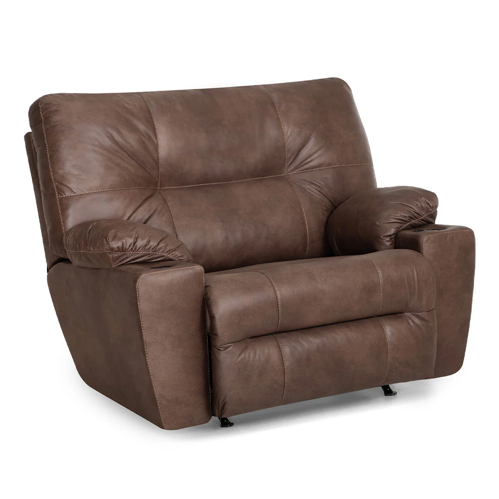 Franklin Burton Snuggler Rocker Recliner in Halson Mocha