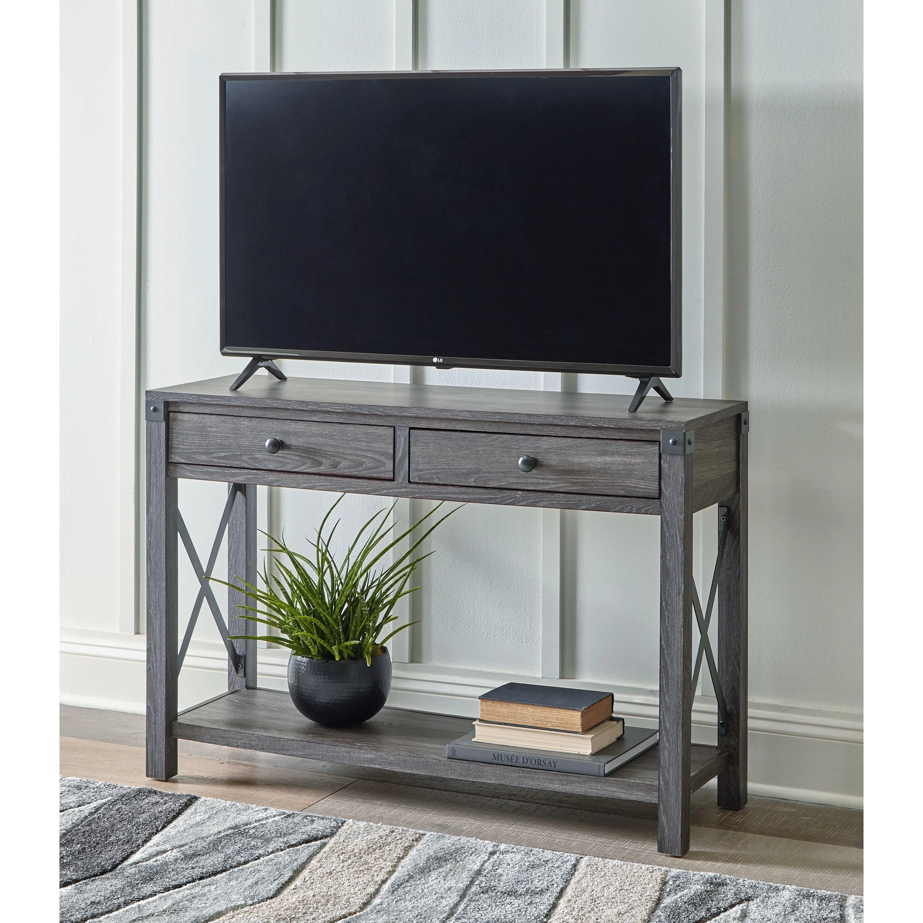 Freedan - Grayish Brown - Console Sofa Table - Image 6