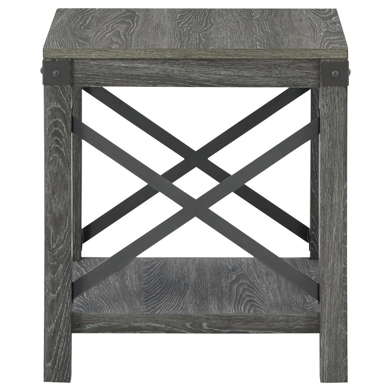 Freedan - Grayish Brown - Square End Table - Image 4