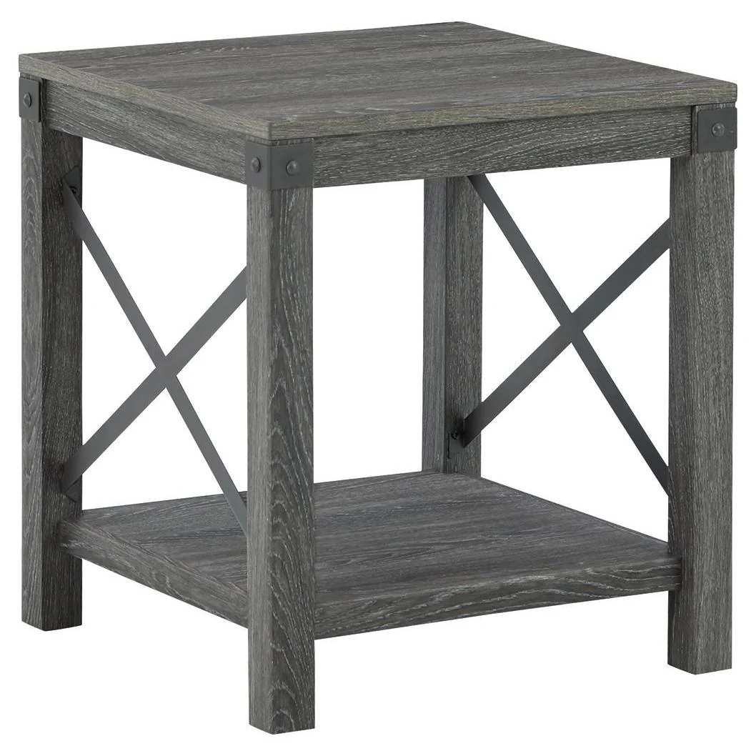 Freedan - Grayish Brown - Square End Table - Image 7