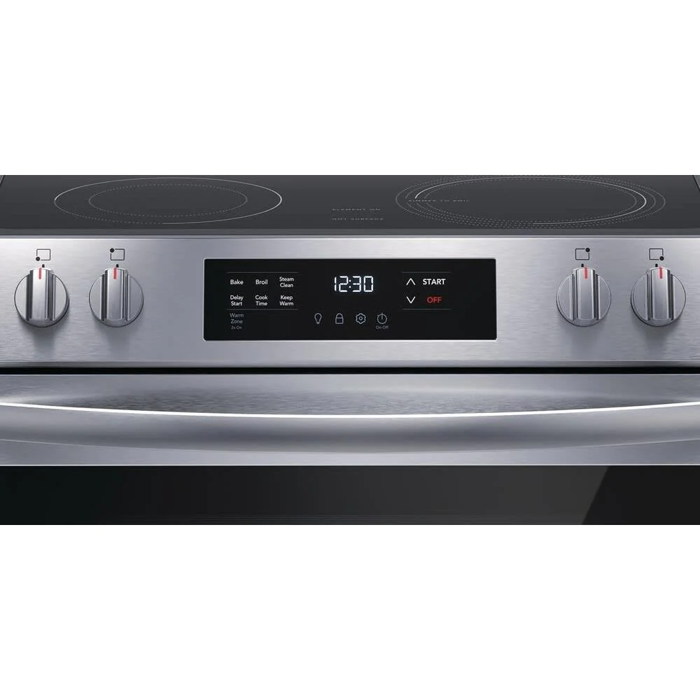 Frigidaire 30 in. 5-Element Slide-In Front Control Electric Range with Steam Clean in Stainless Steel - Image 4