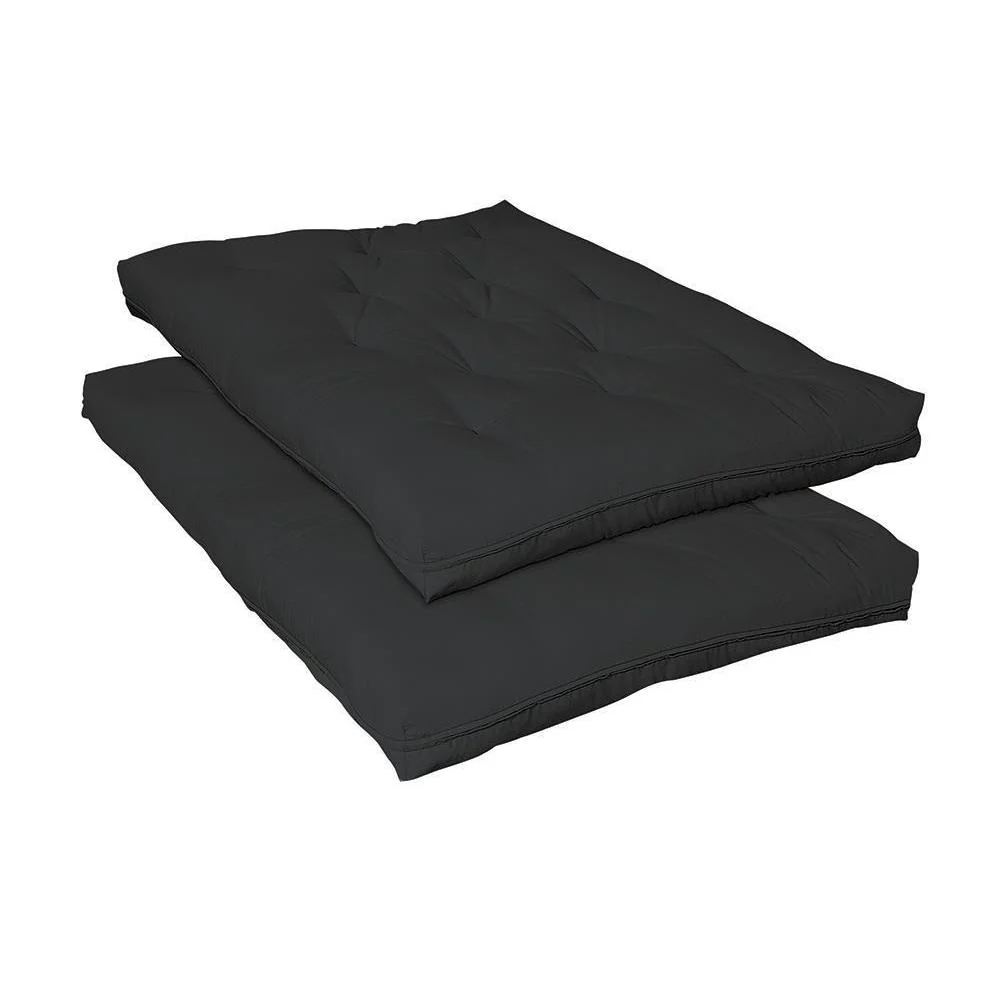 Futon Mattresses Deluxe Innerspring Futon Pad - Black