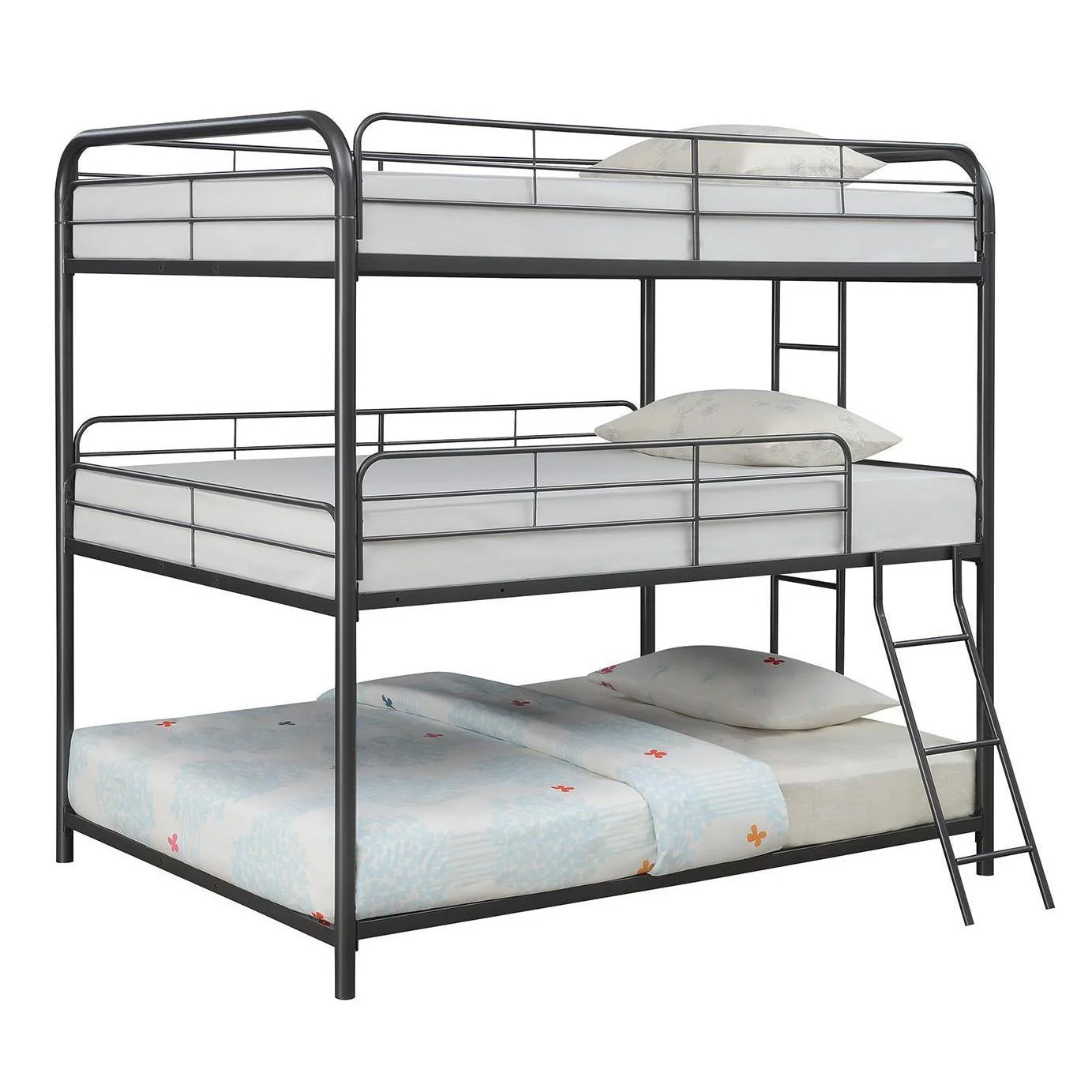 Garner - Triple Triple Full Bunk Bed With Ladder - Gray - Image 2