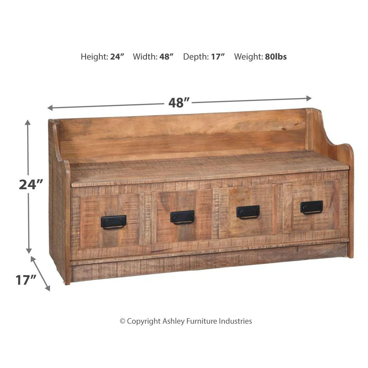 Garrettville - Brown - Storage Bench - Image 4