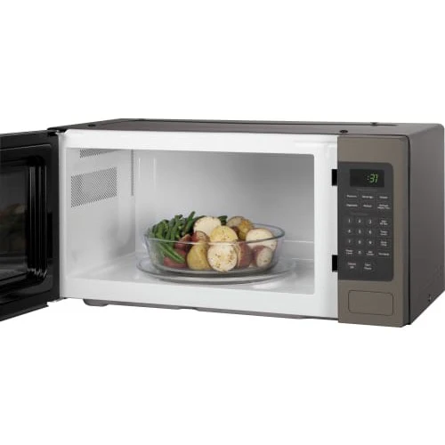 GE - 1.1 Cu. Ft. Mid-Size Microwave - Slate - Image 3