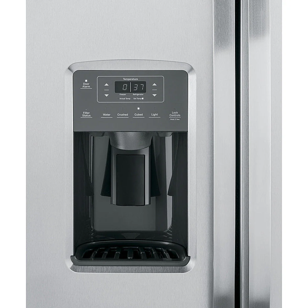 GE 25.3 Cu. Ft. Side-By-Side Refrigerator · Fingerprint Resistant Stainless - Image 7