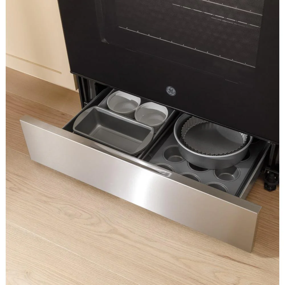 GE 30" Freestanding Electric Range w/5 Smooth Top Elements, Self Clean in Stainless Steel - Image 8