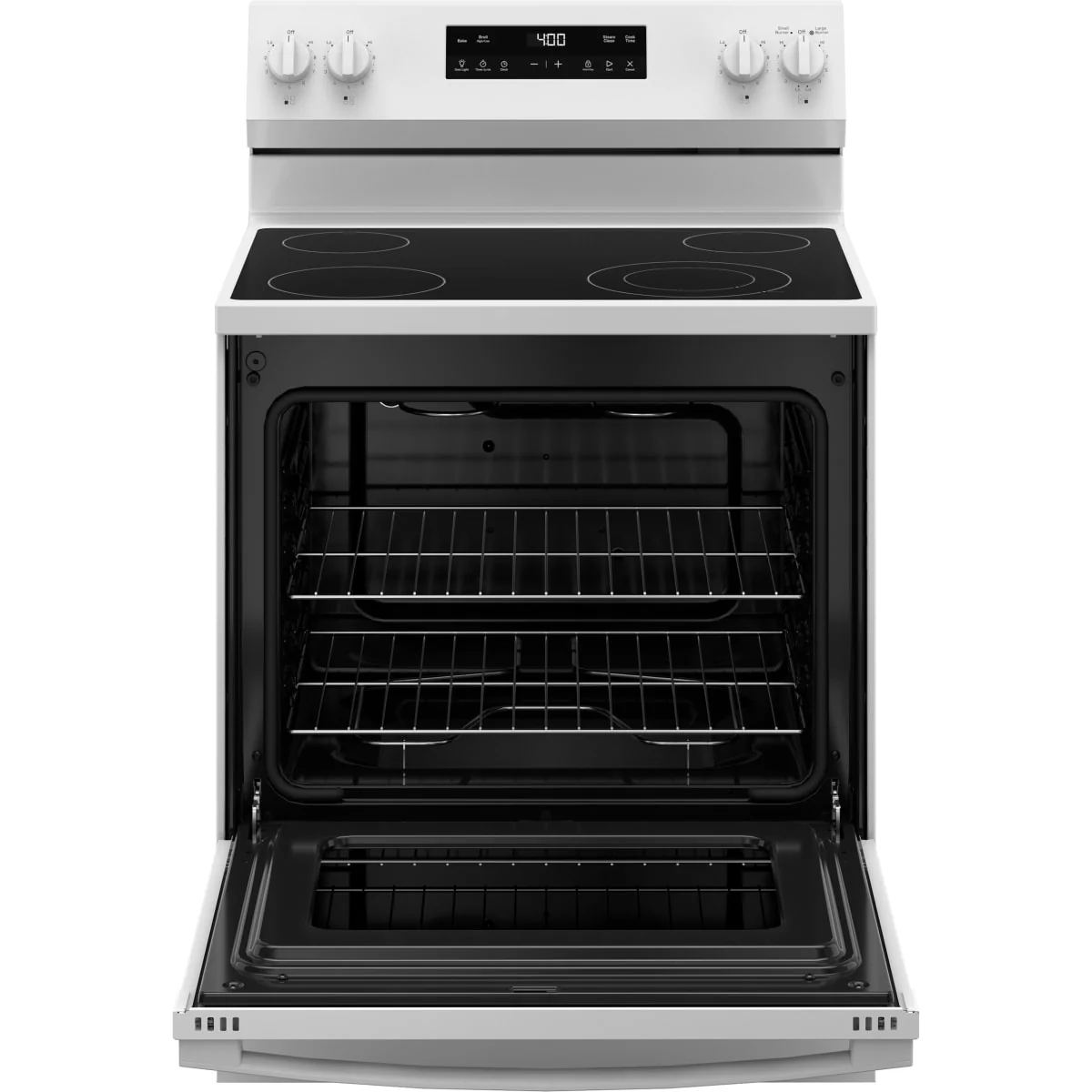 GE 30 Inch Freestanding Electric Range w/4 Smooth Top Elements in White - Image 2