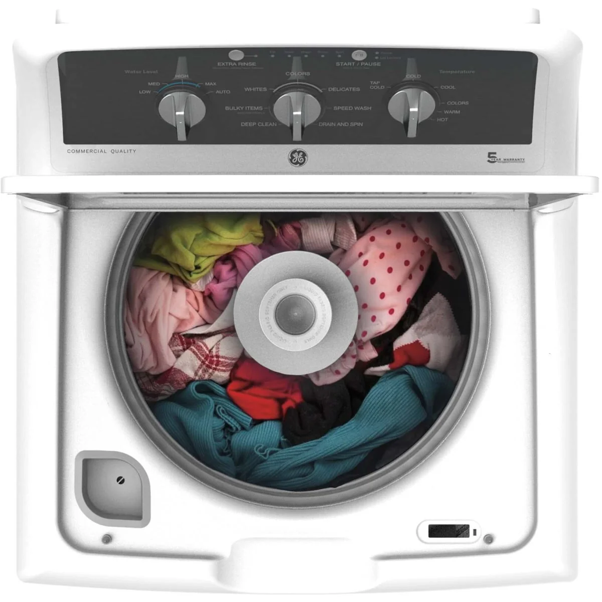GE 4.3 CuFt Top Load Washer w/Dual Action Agitator & Cold Plus, Sanitize w/Oxi - Image 3