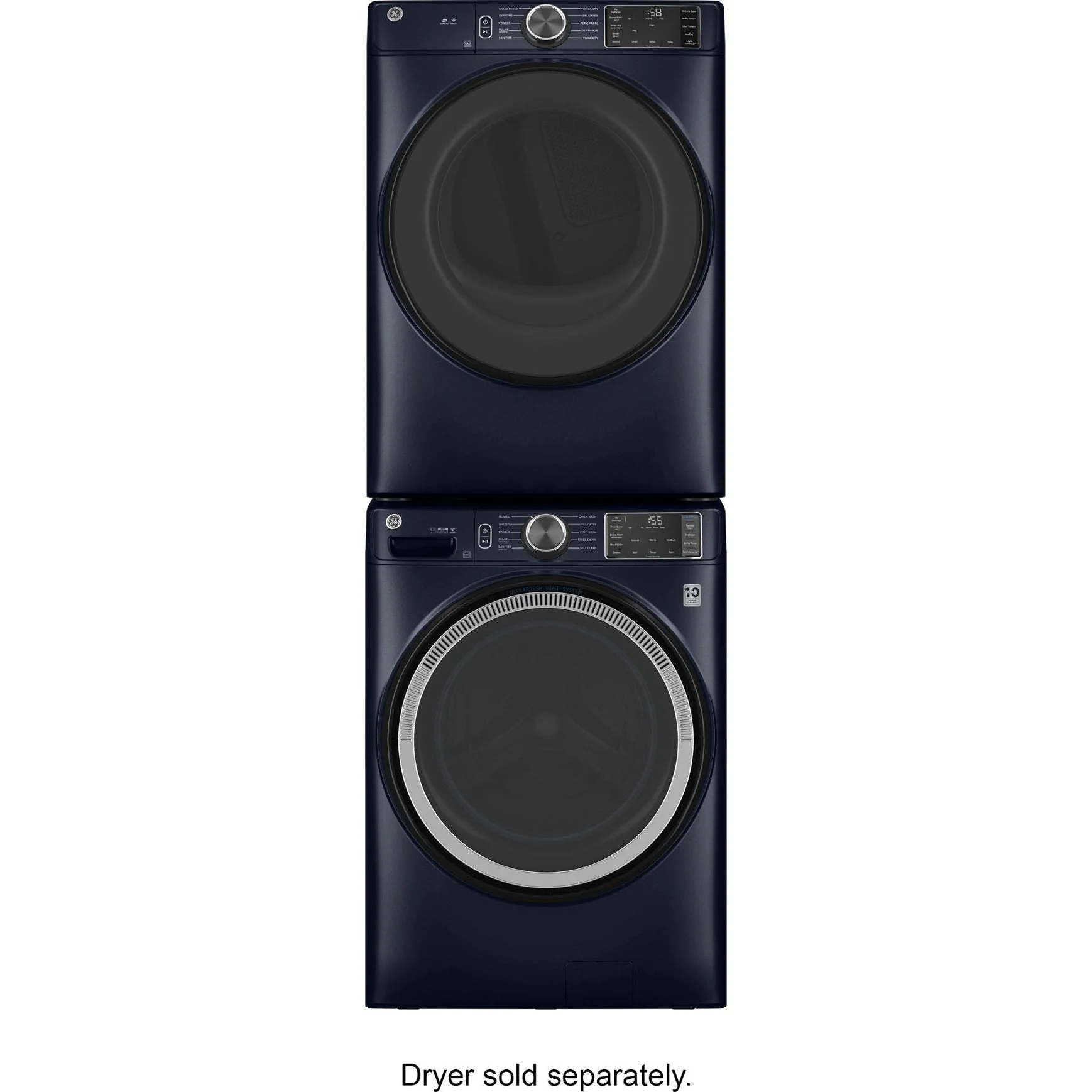 GE 4.8 cu. ft. Capacity Smart Front Load Washer w/Ultra Fresh Vent System w/Odor Block and Sanitize w/Oxi in Sapphire Blue - Image 4