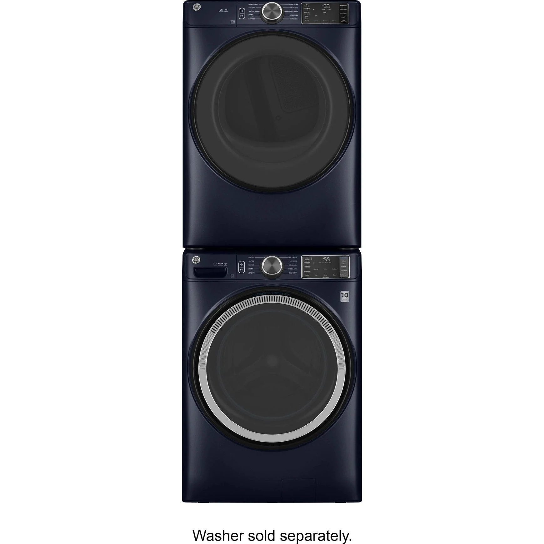 GE 7.8 cu. ft. Capacity Smart Front Load Electric Dryer with Sanitize Cycle - Sapphire Blue - Image 3