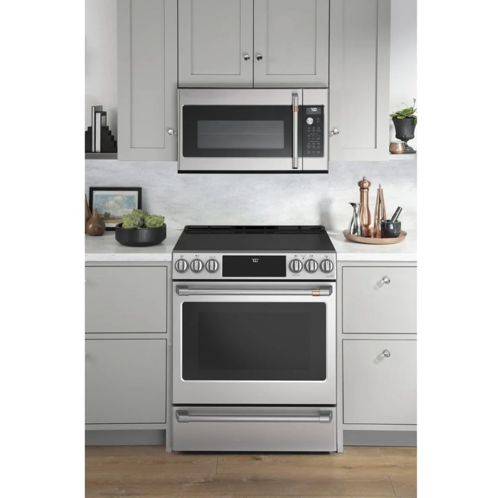 GE Cafe 30" Slide In Electric Range in Stainless - Image 6