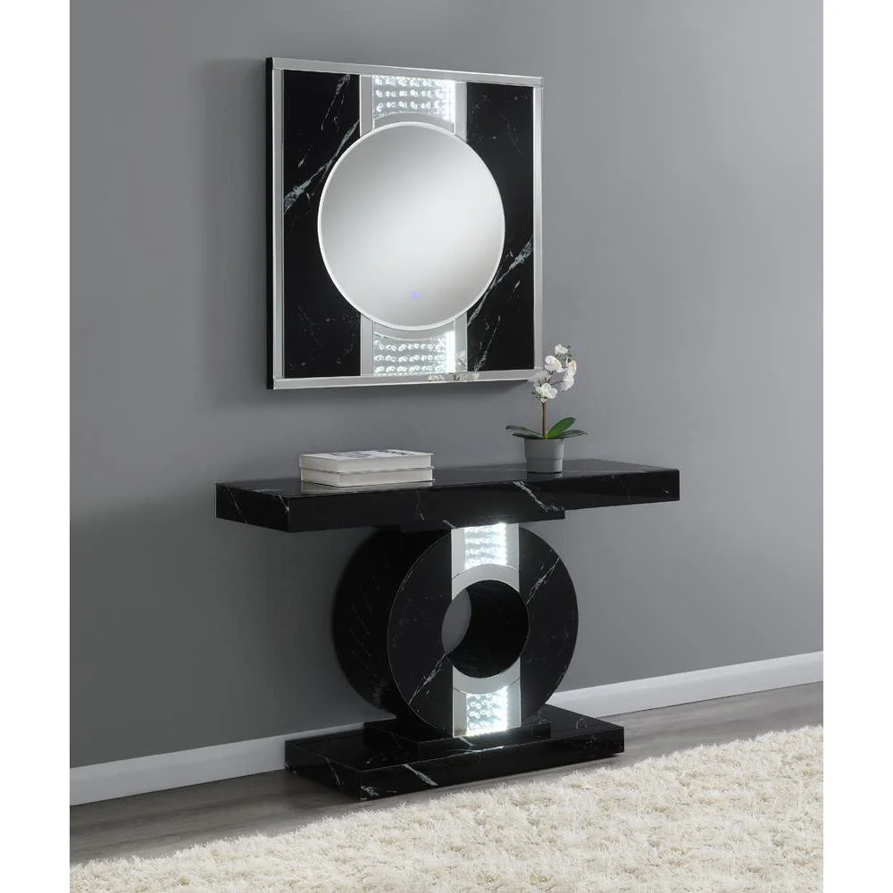 Geometric - Console Table With Led Lighting - Black - Image 2