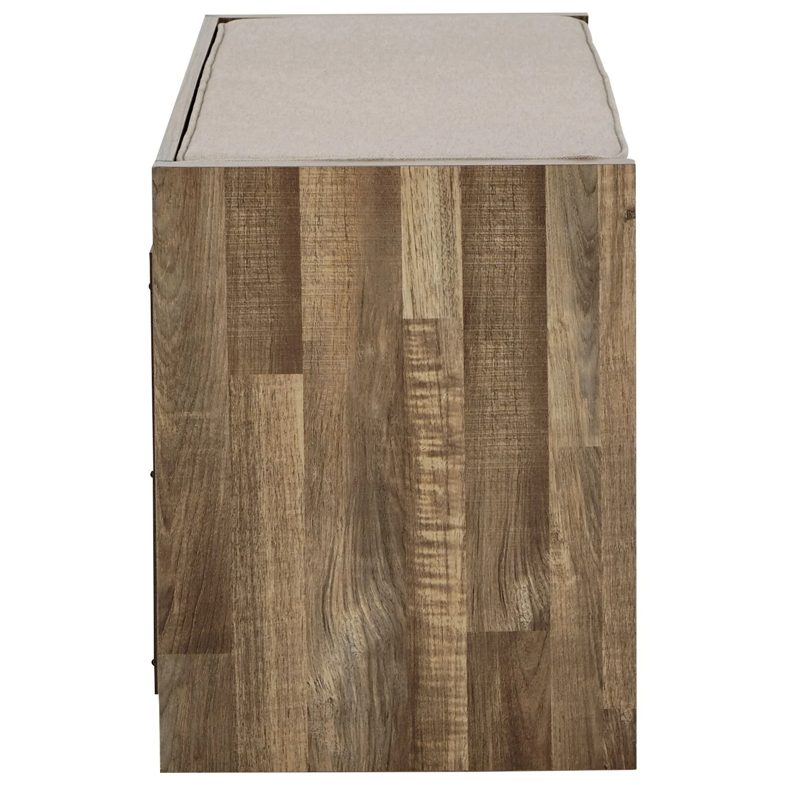 Gerdanet - Beige - Bench With 3 Open Storages - Image 3