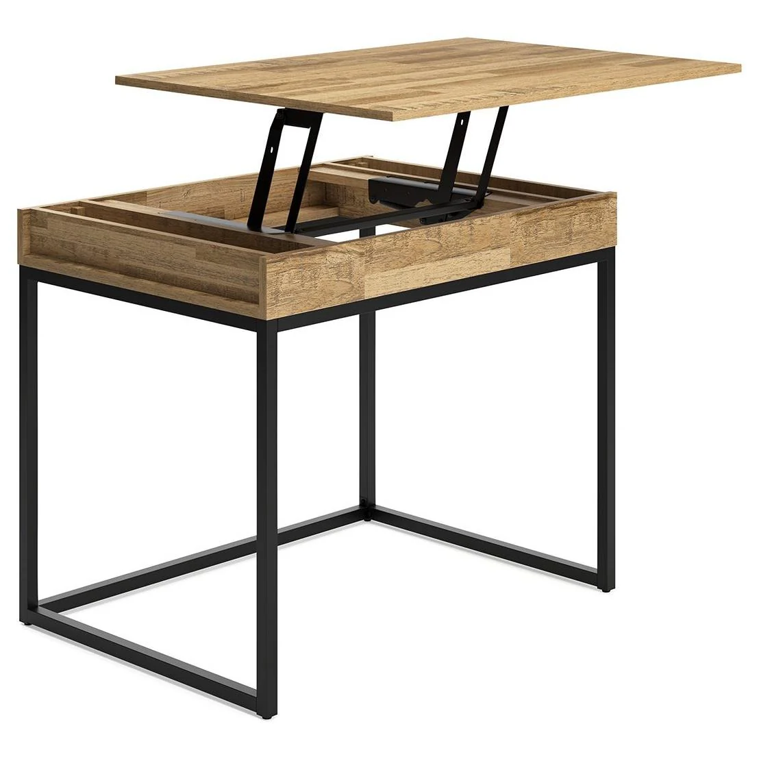 Gerdanet - Light Brown/black - Home Office Lift Top Desk - Image 2