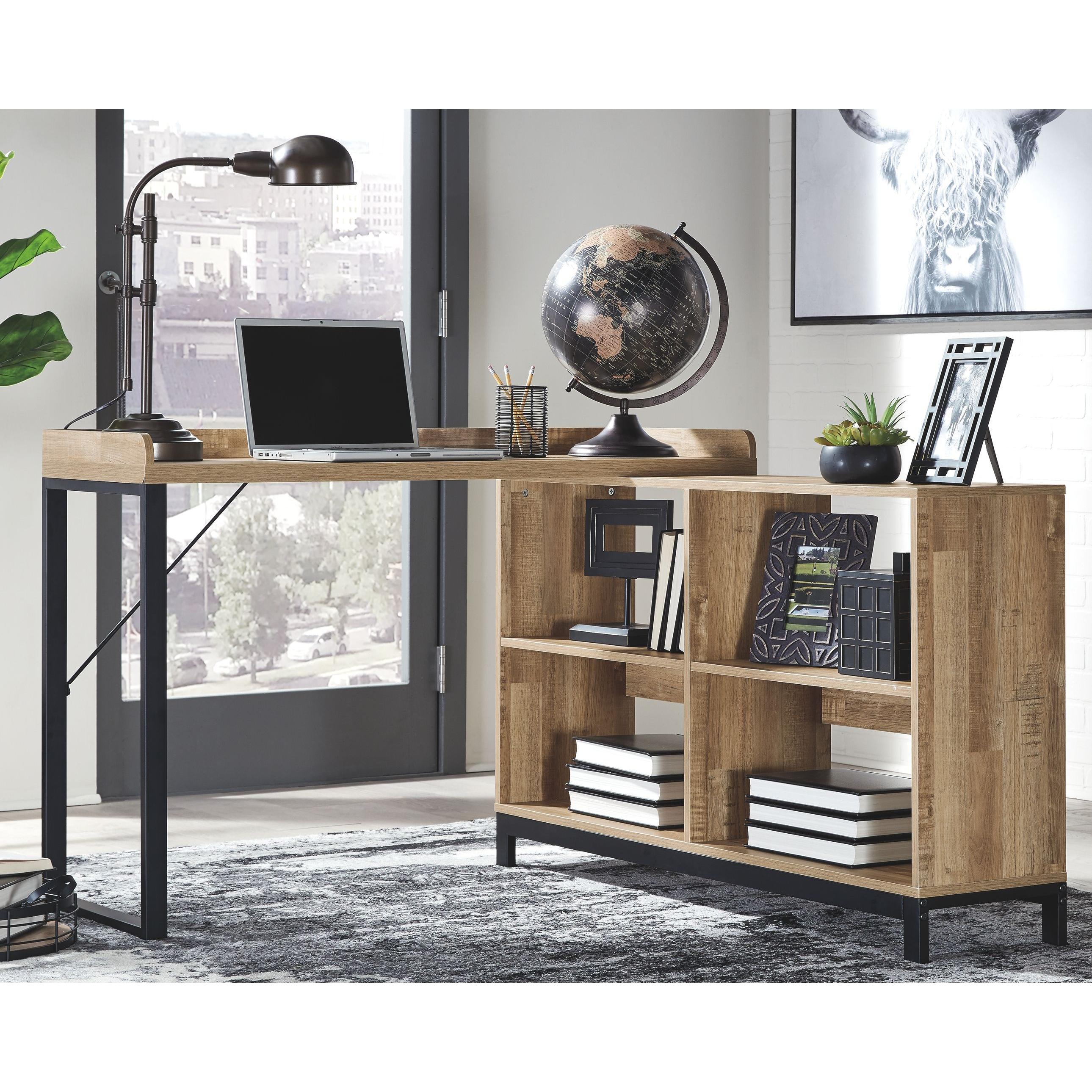 Gerdanet - Light Brown/black - L-desk - Image 2