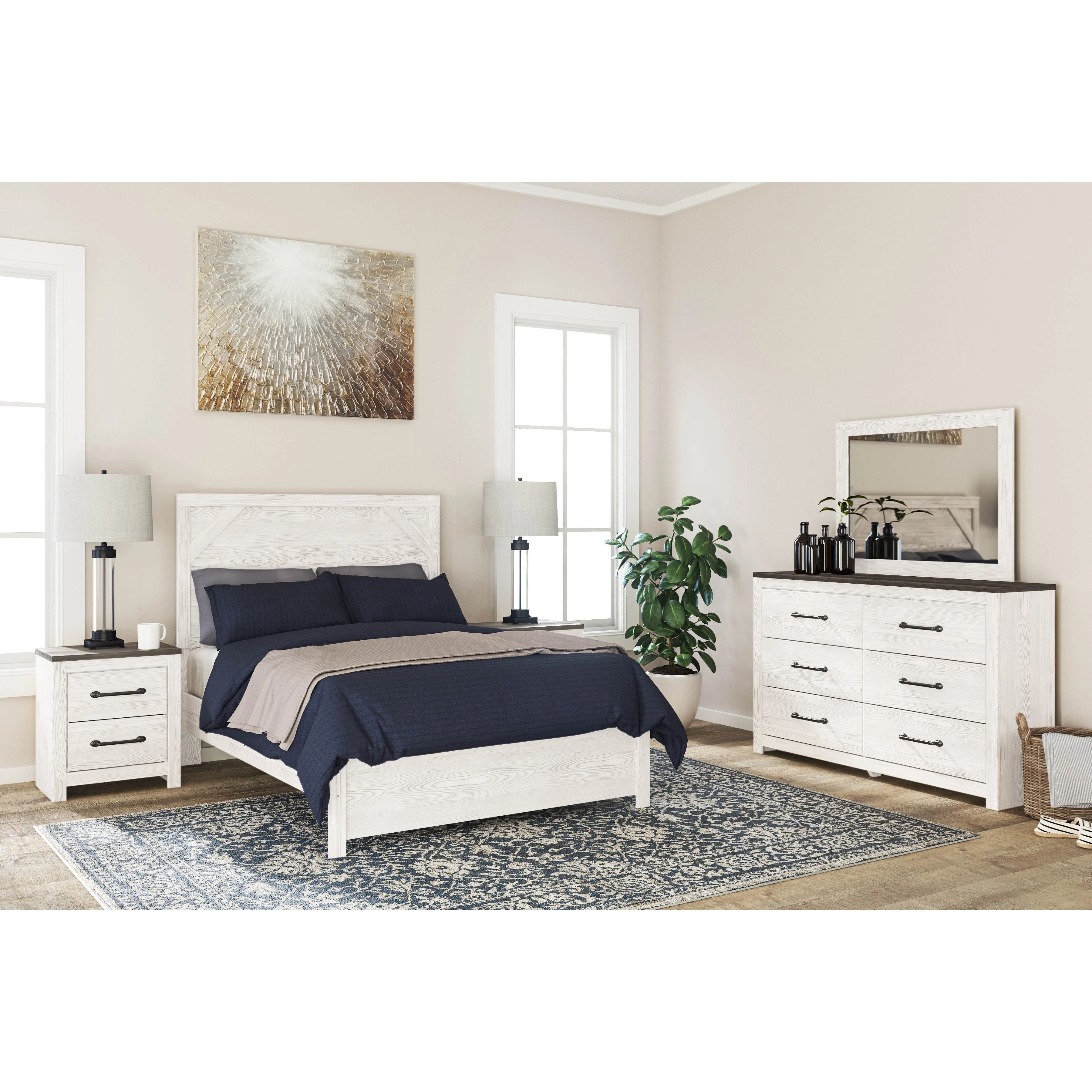 Gerridan - White/gray - Dresser, Mirror - Image 3