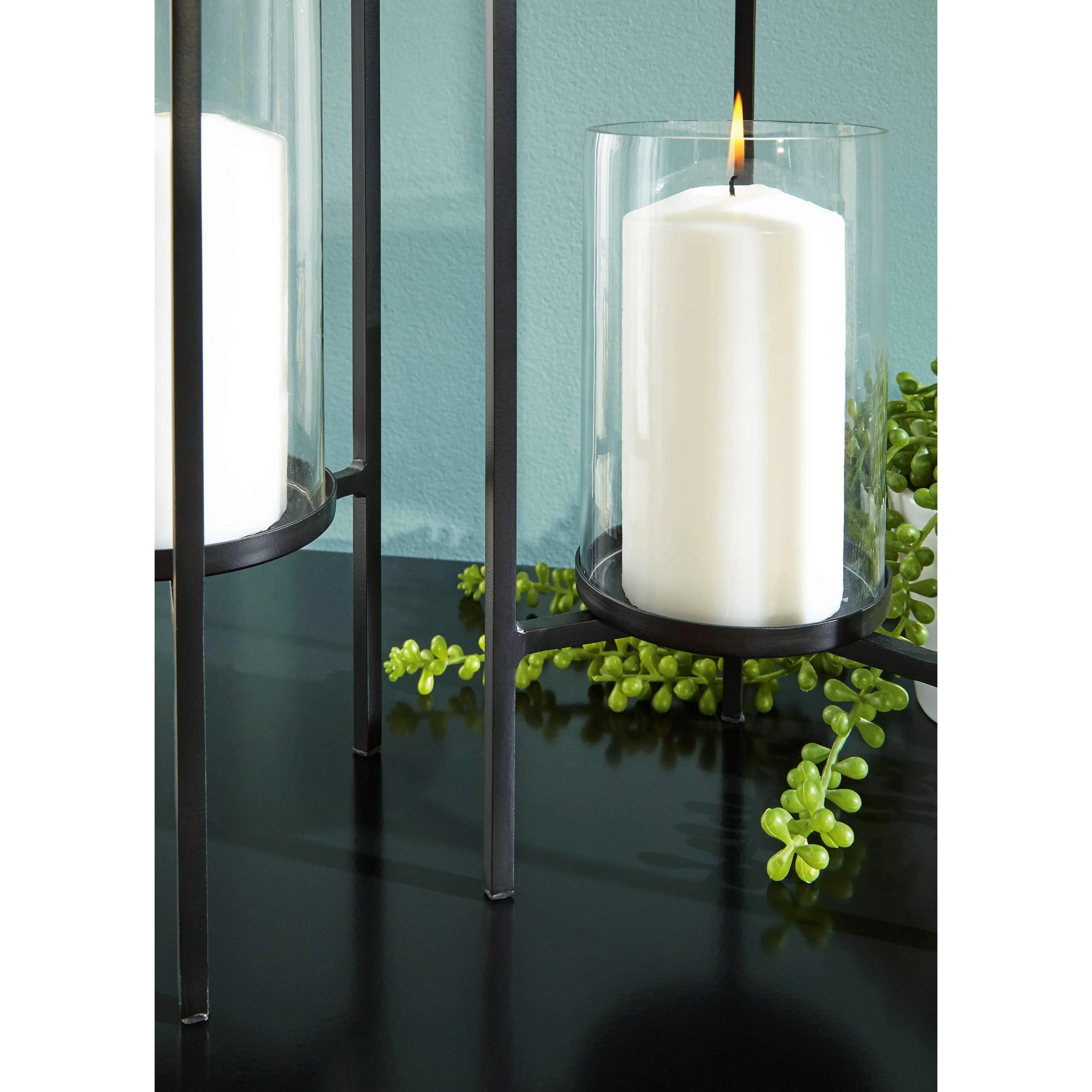 Ginette - Black - Candle Holder Set (2/cn) - Image 3
