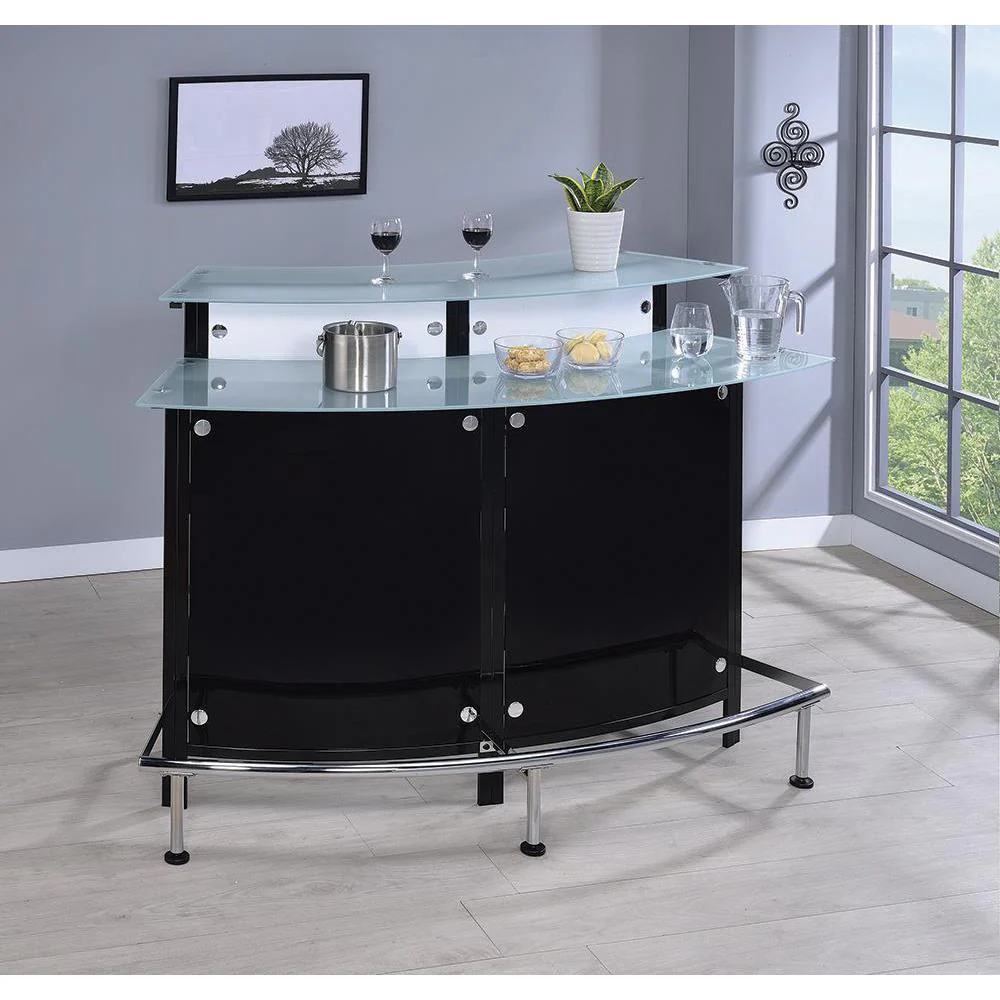 Glass Top Bar Unit - Black - Image 11
