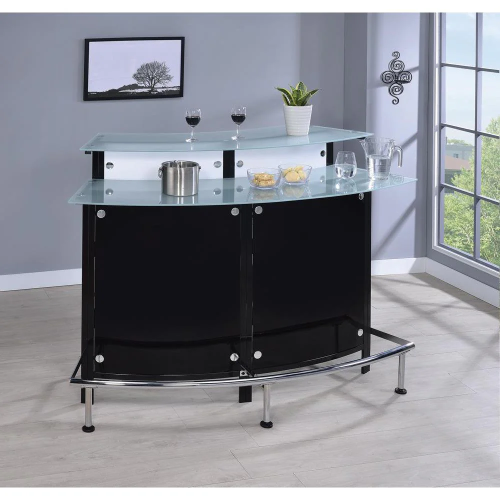 Glass Top Bar Unit - Black - Image 12