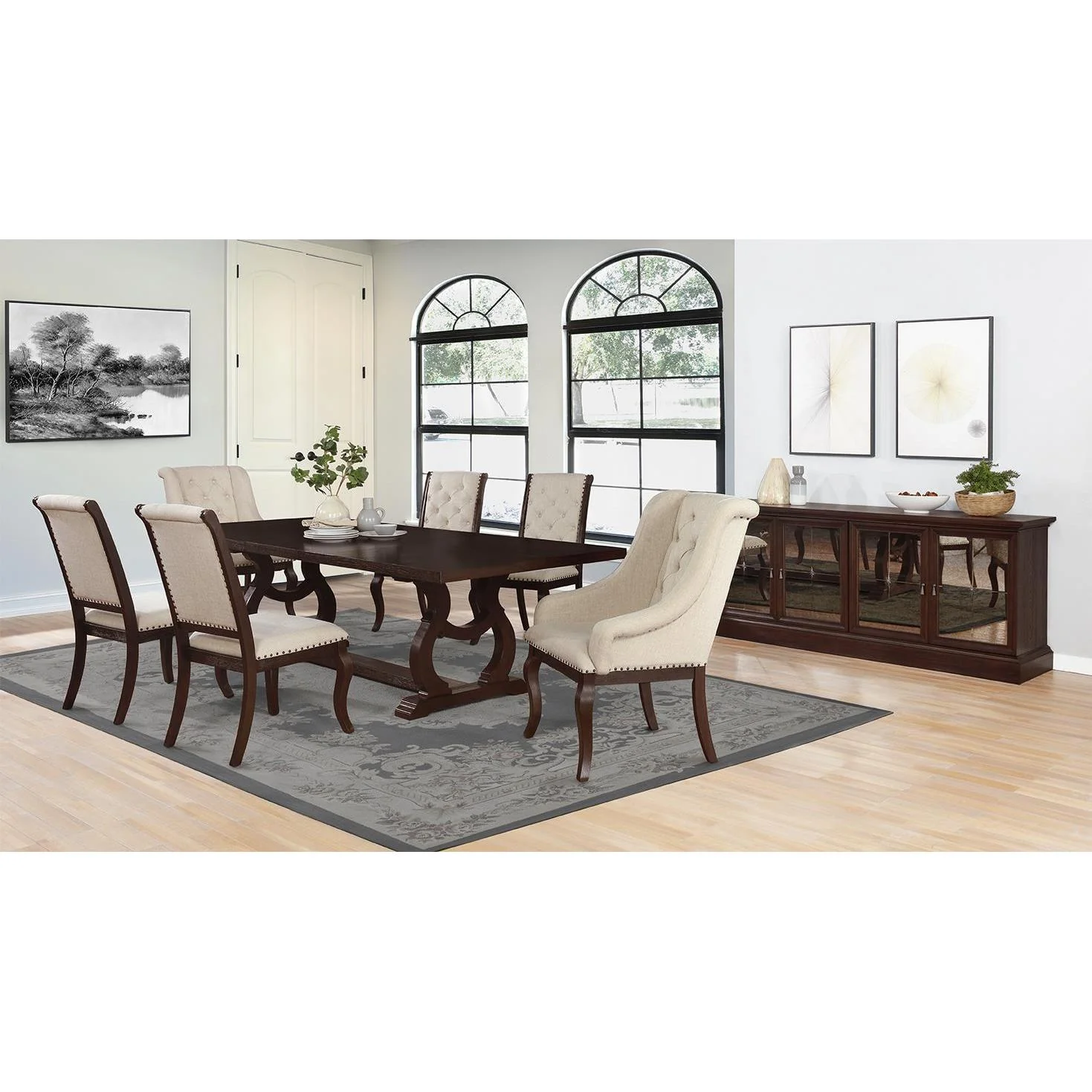 Glen Cove - Server - Brown And Beige - Image 4