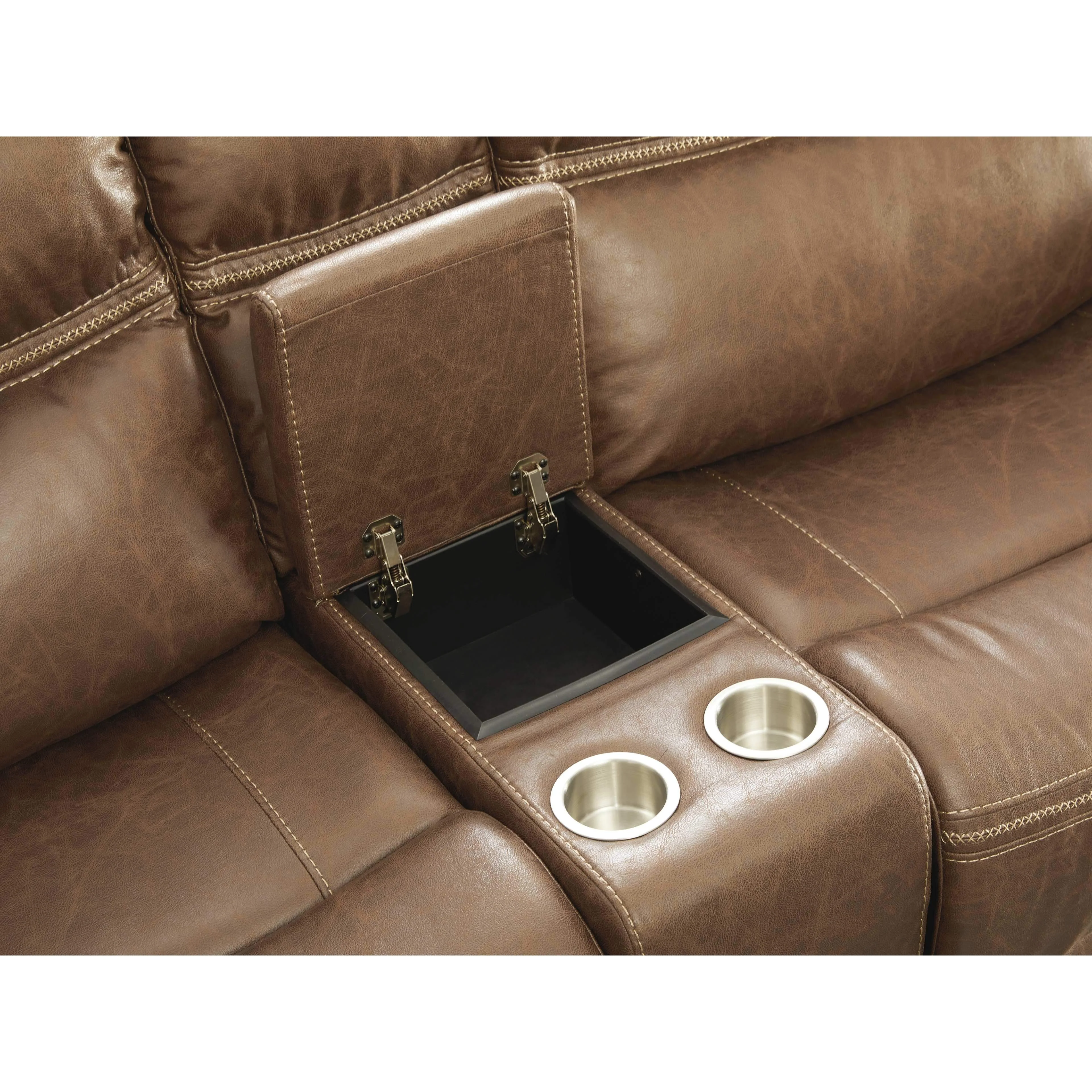 Glenvale - Chocolate - Left Arm Facing Power Recliner 6 Pc Sectional - Image 6