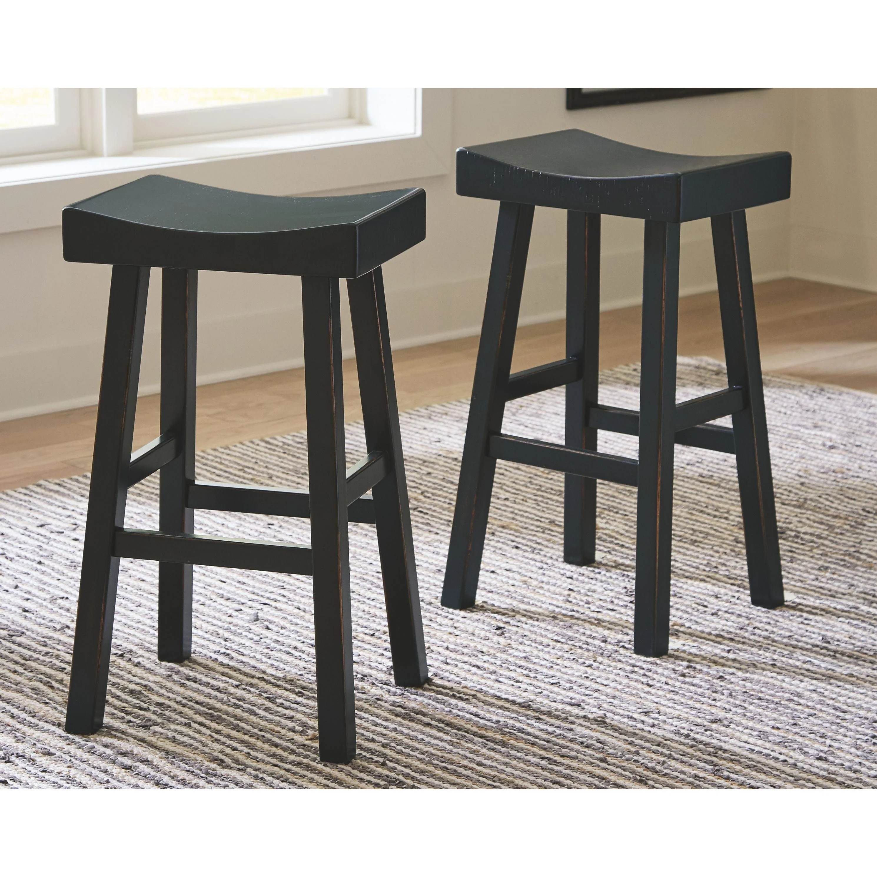 Glosco - Black - Pub Height Bar Stool (set Of 2) - Image 2