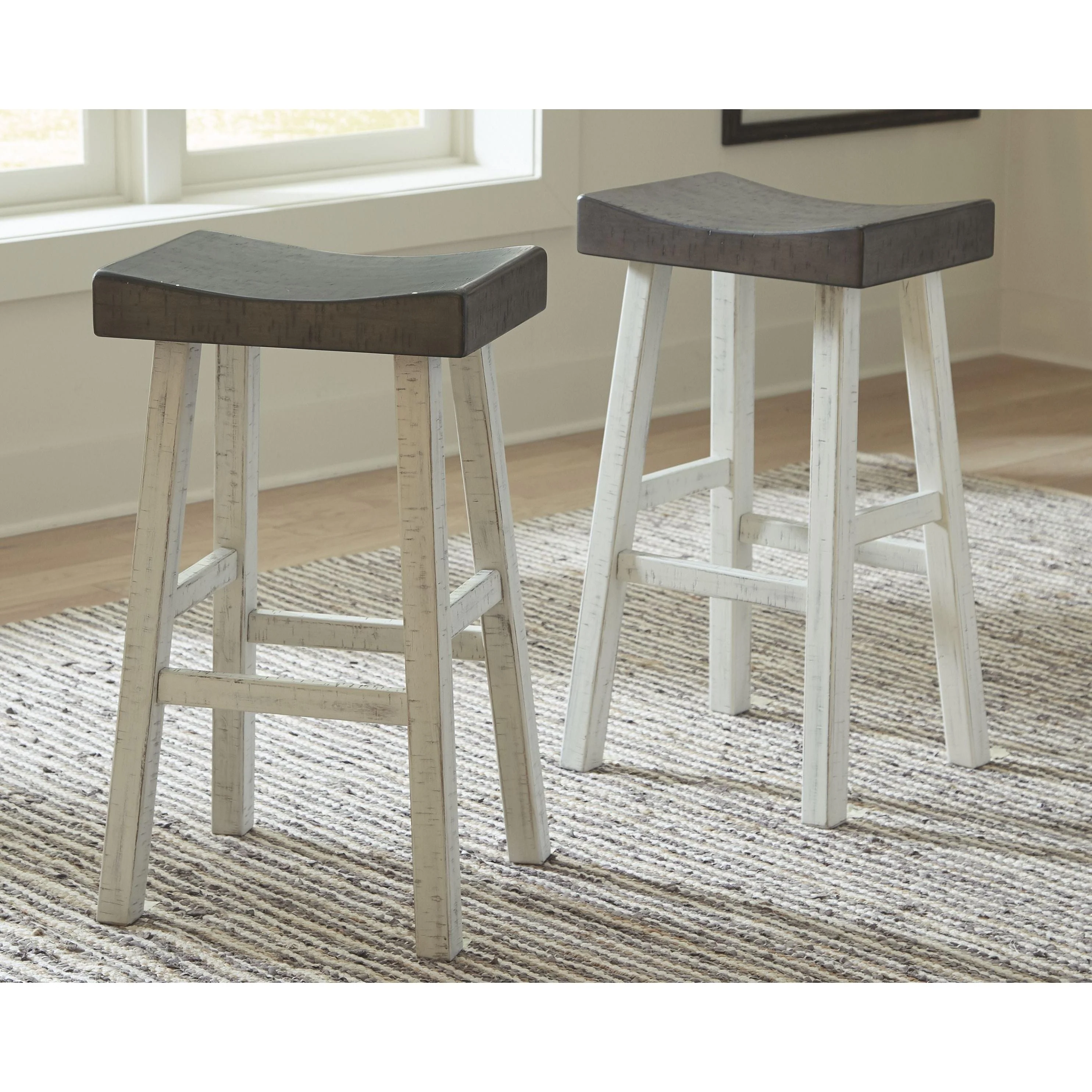 Glosco - Brown Gray/antique White - Pub Height Bar Stool (set Of 2) - Image 14
