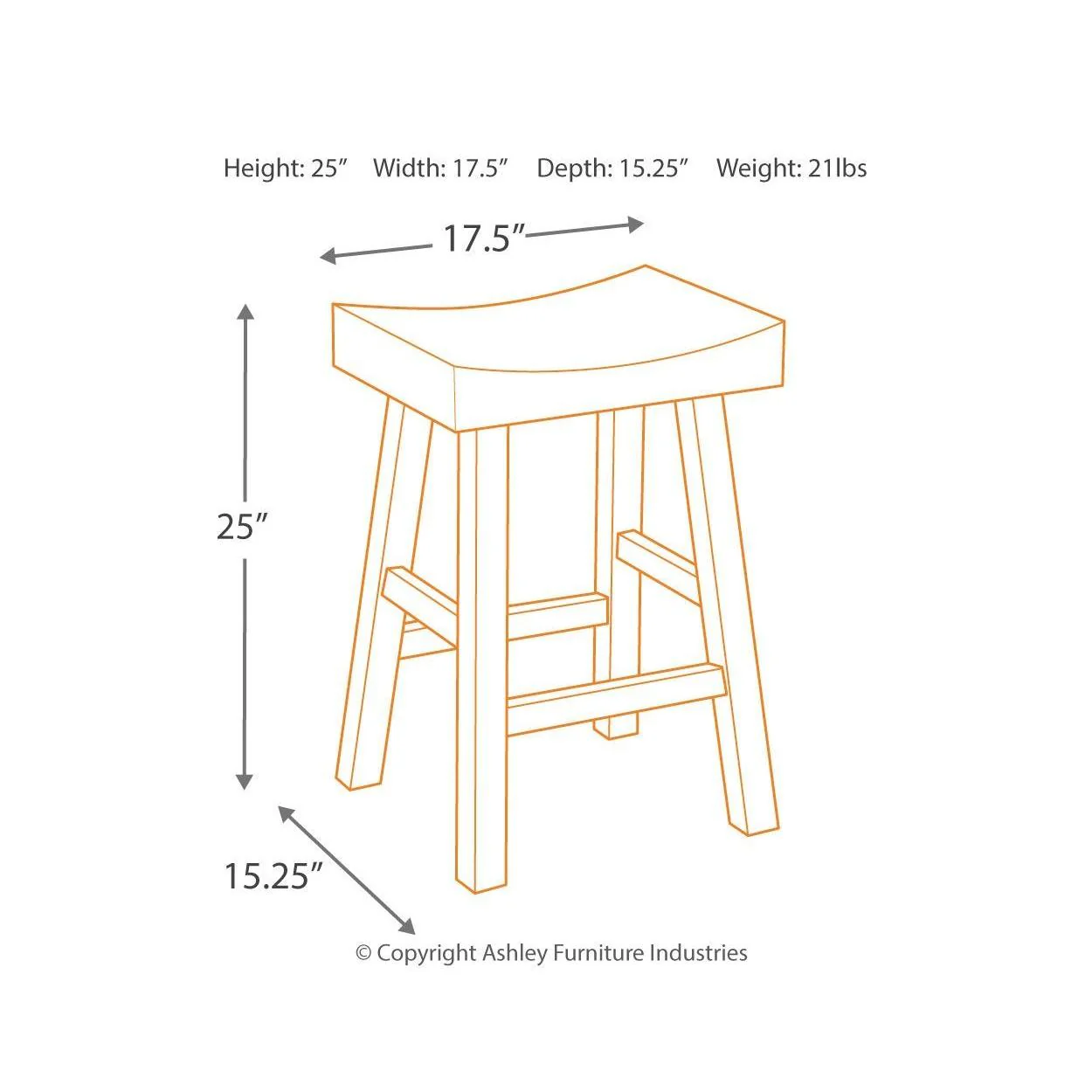 Glosco - Medium Brown / Dark Brown - Counter Height Bar Stool (set Of 2) - Image 9
