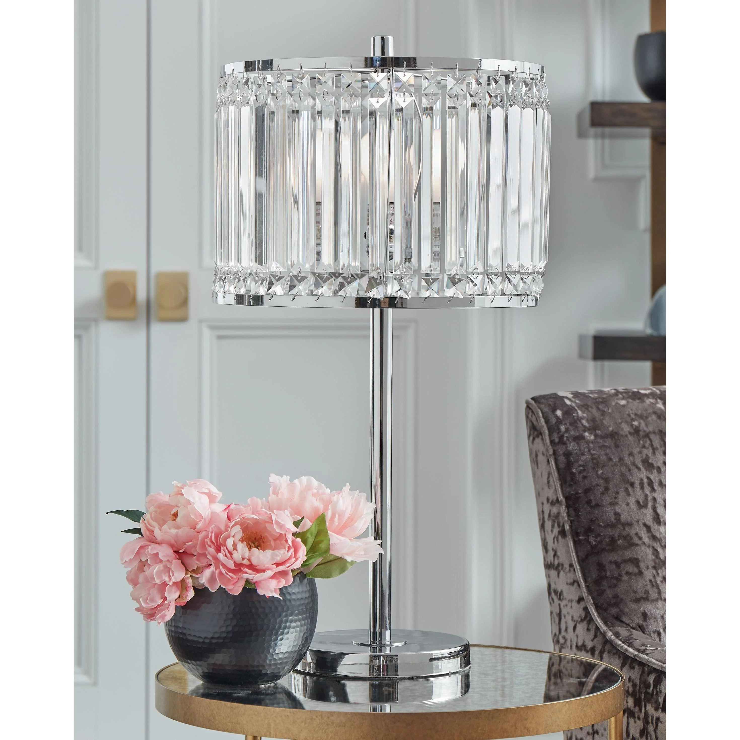 Gracella - Chrome Finish - Metal Table Lamp (1/cn) - Image 2