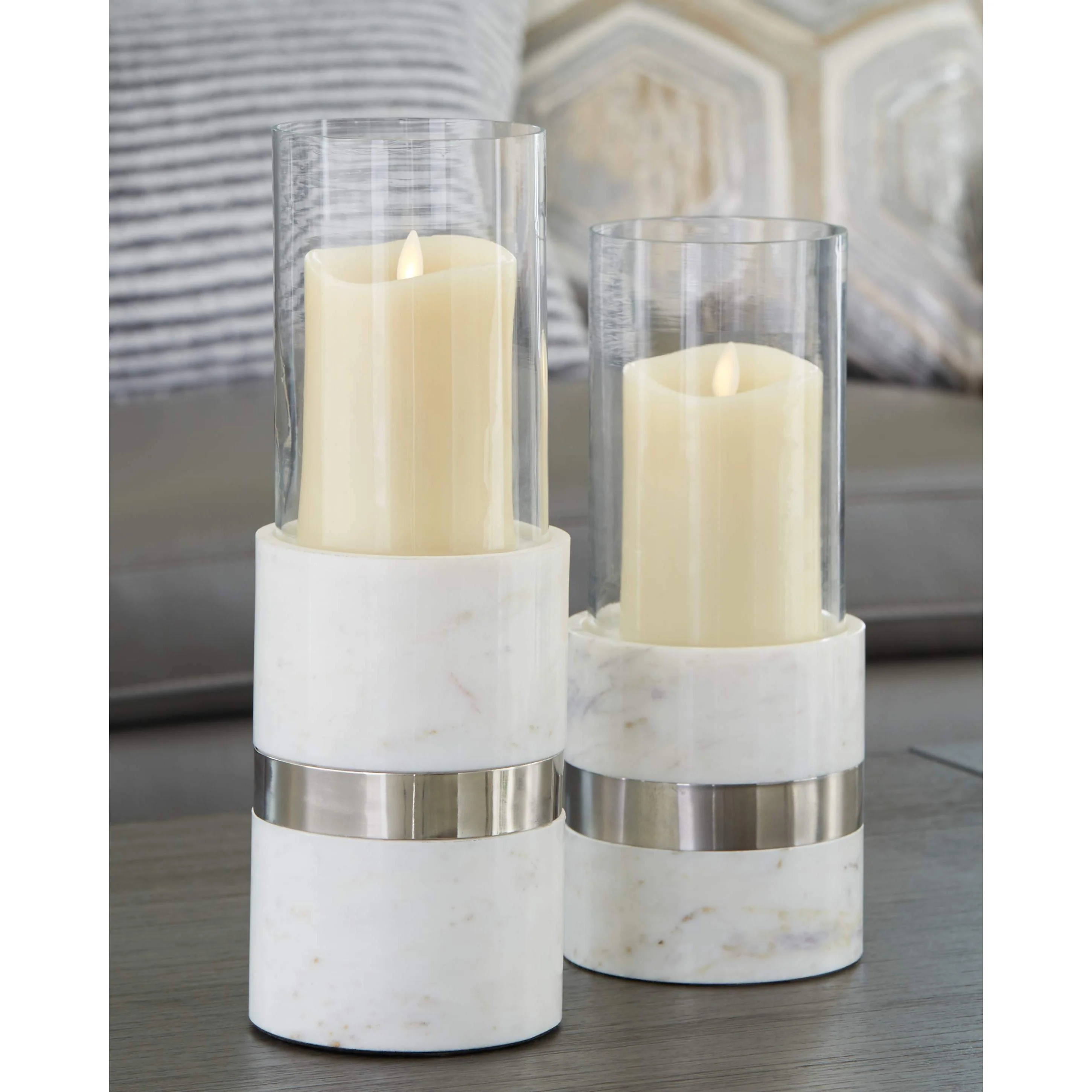 Gracelyn - White/silver Finish - Candle Holder Set (2/cn) - Image 5