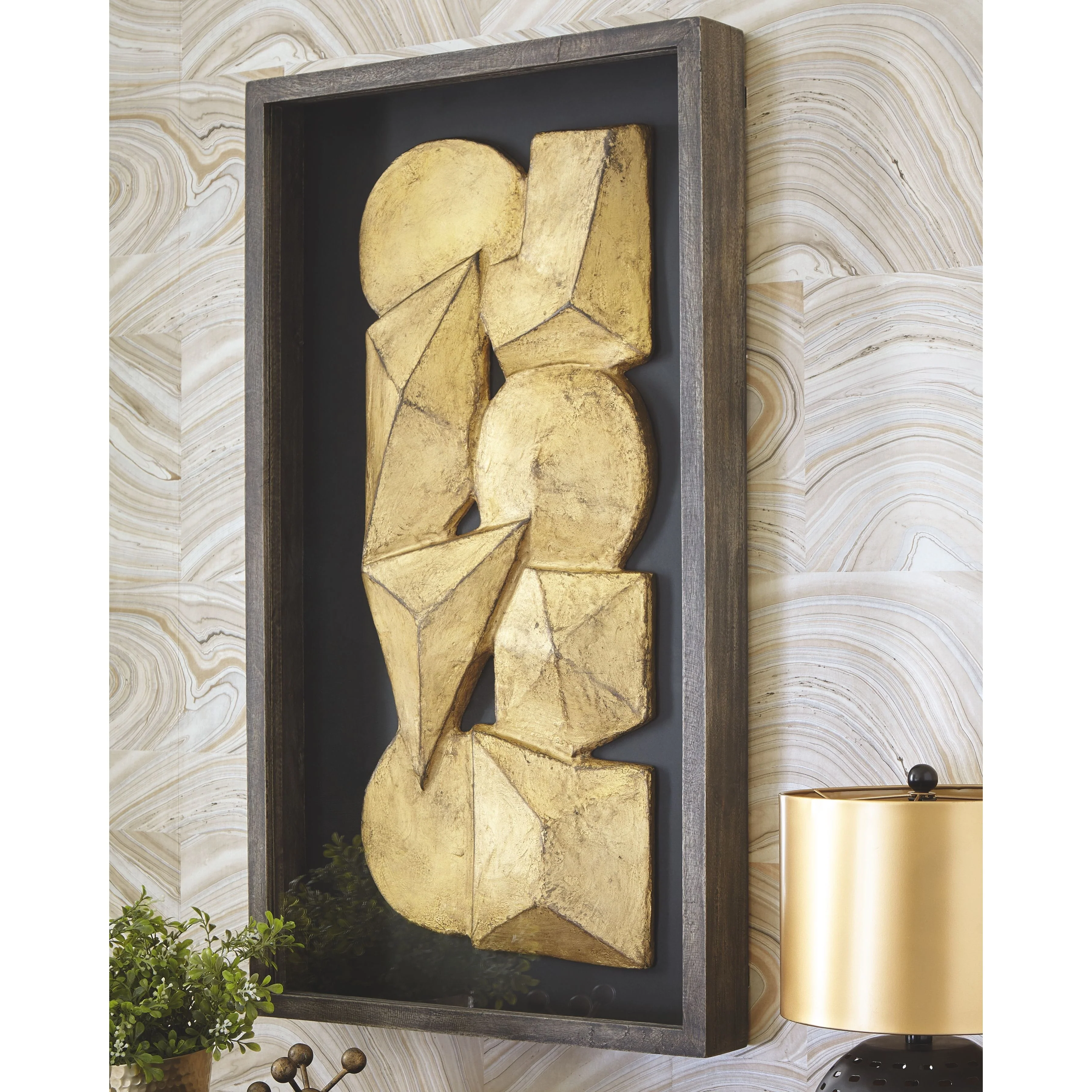 Grantton - Antique Gray/gold Finish - Wall Decor - Image 2