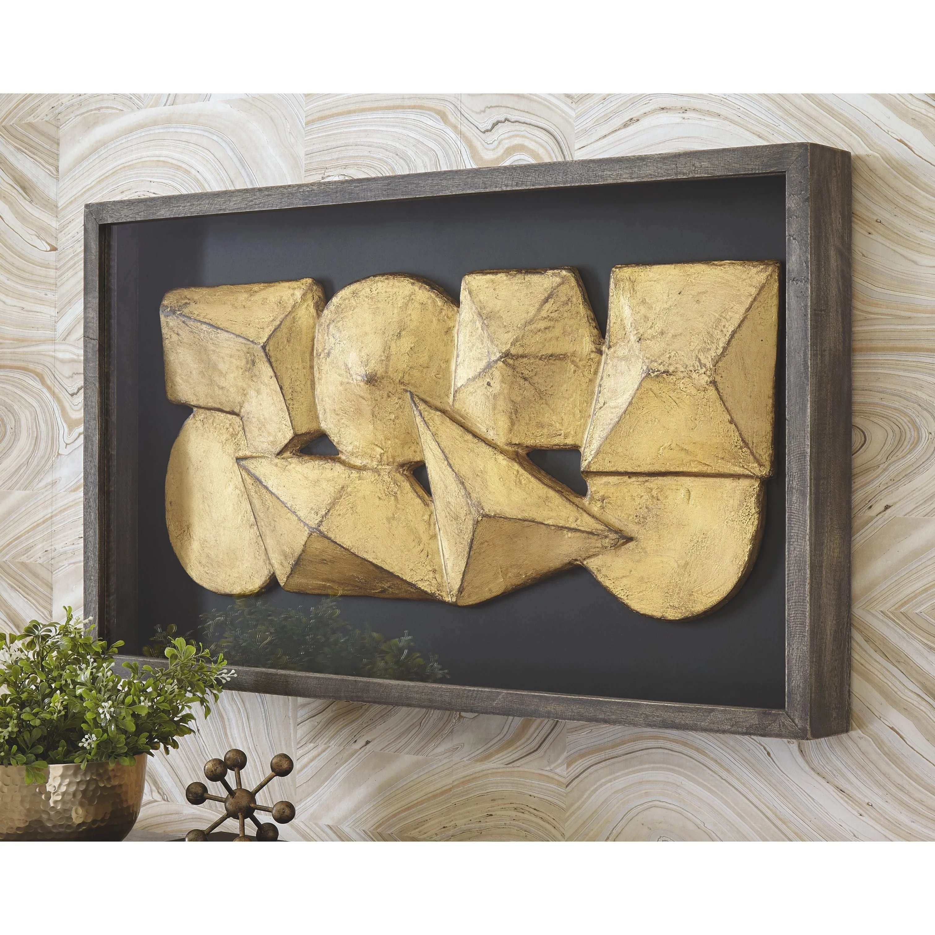 Grantton - Antique Gray/gold Finish - Wall Decor - Image 9
