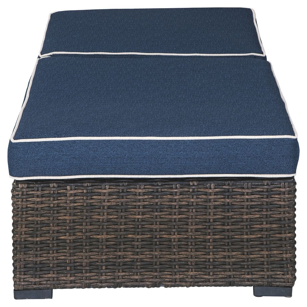 Grasson - Brown/blue - Chaise Lounge With Cushion - Image 14