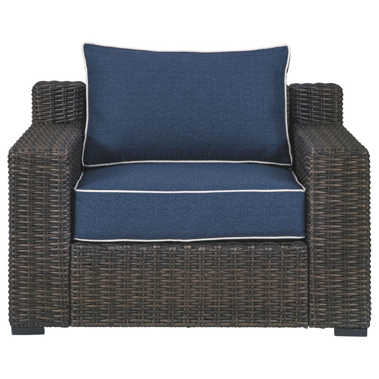 Grasson - Brown/blue - Lounge Chair W/cushion (1/cn) - Image 4