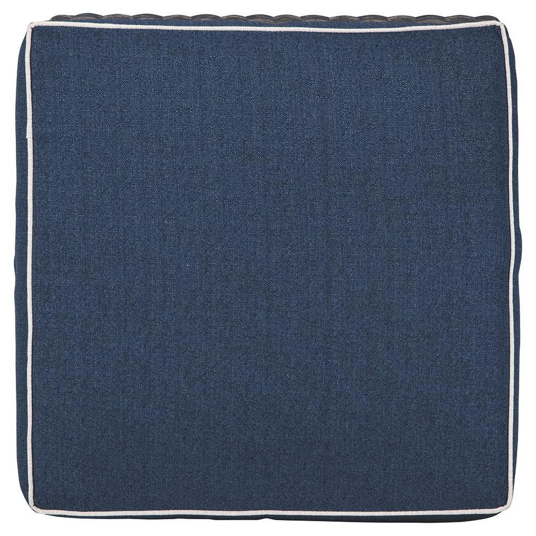Grasson - Brown/blue - Ottoman With Cushion - Image 5