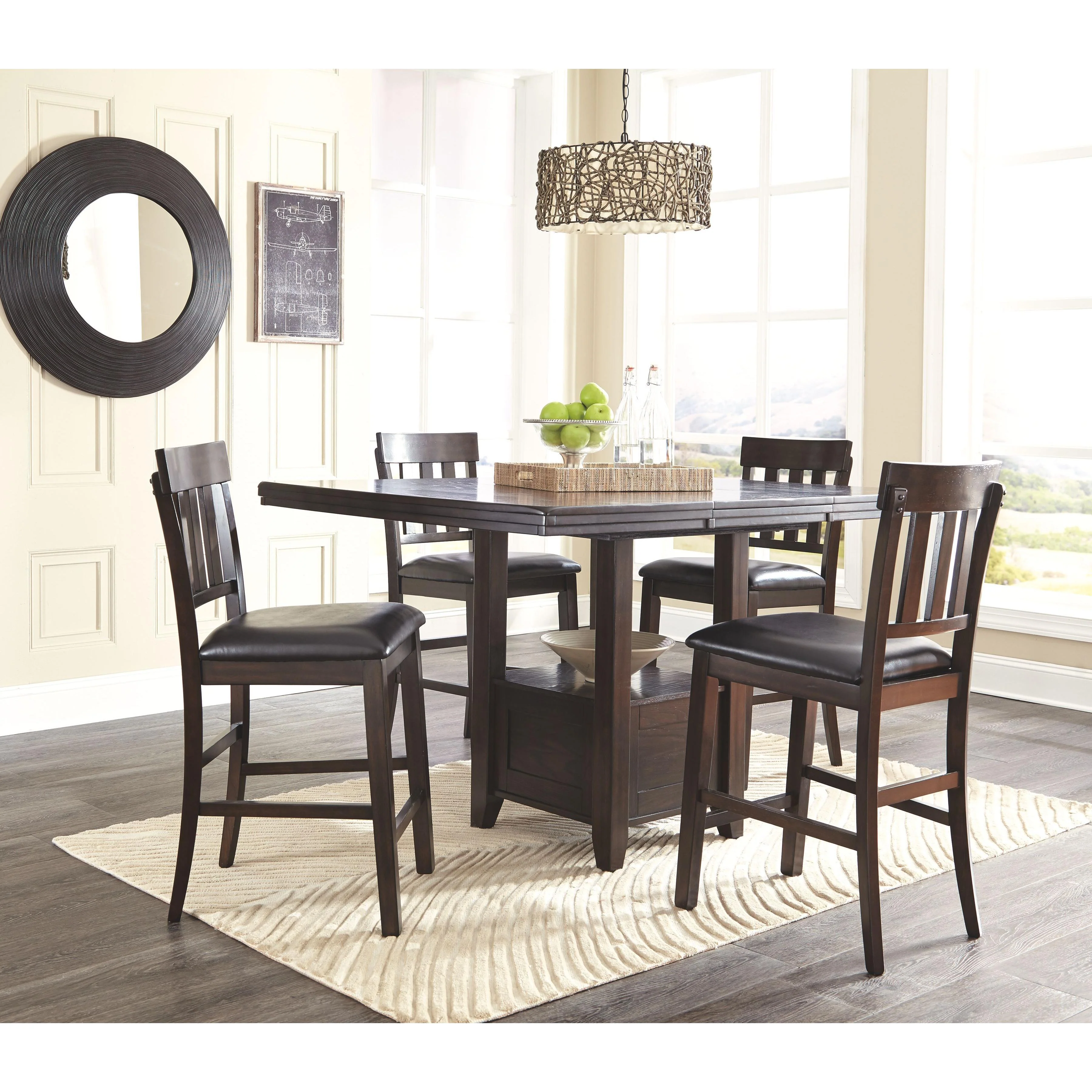 Haddigan - Dark Brown - Upholstered Barstool (2/cn) - Image 3