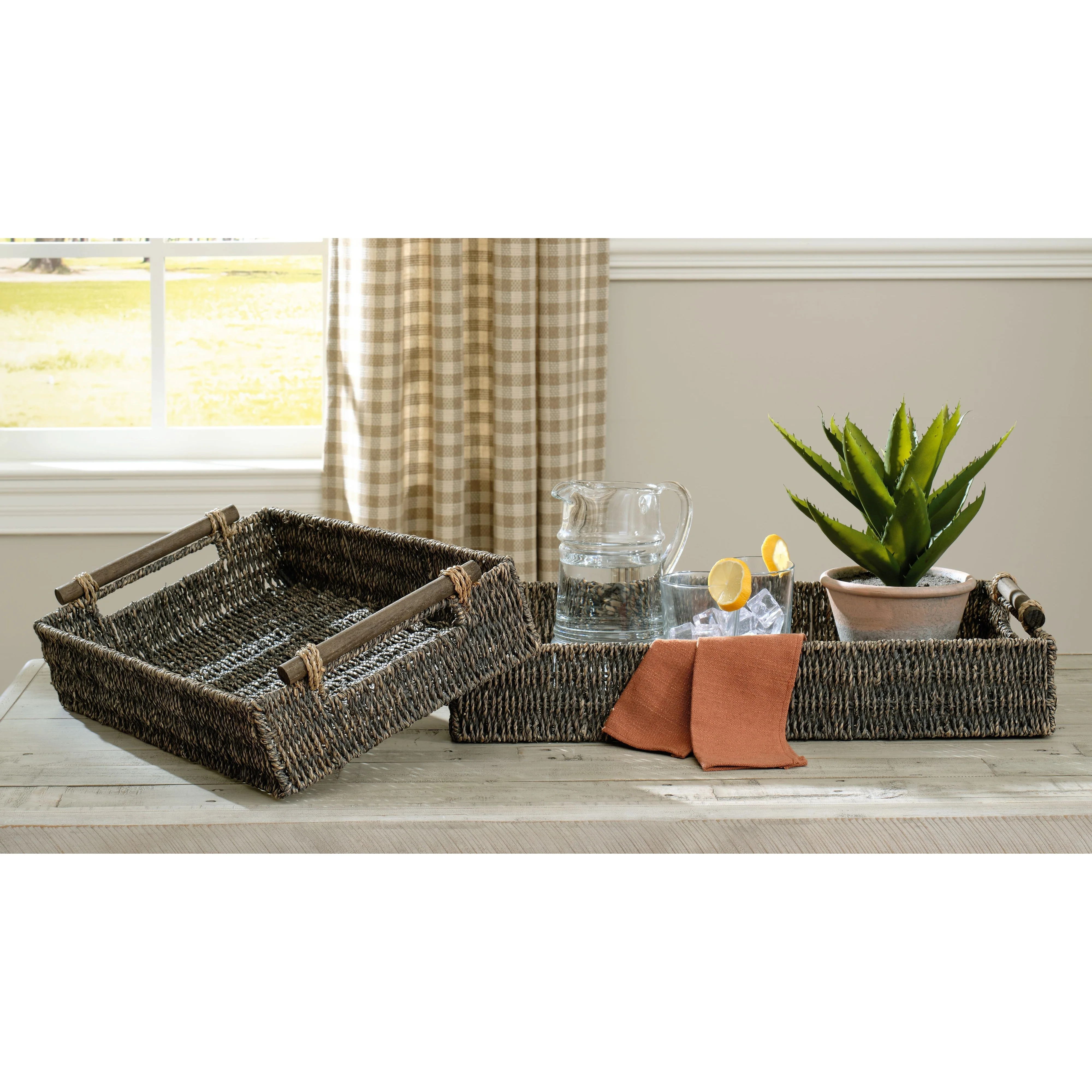 Halima - Antique Gray - Tray Set (2/cn) - Image 2