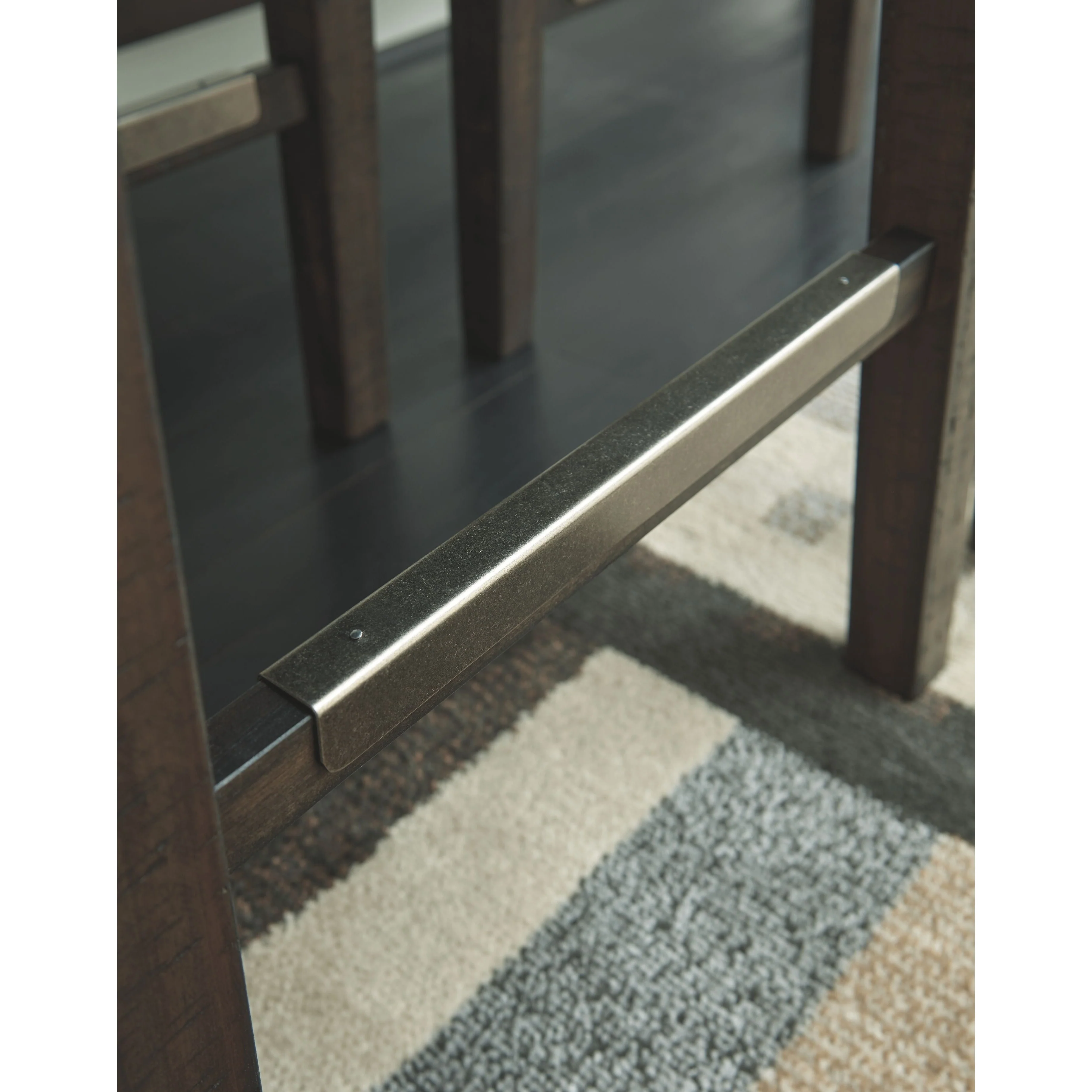 Hallishaw - Dark Brown - Upholstered Stool (1/cn) - Image 7