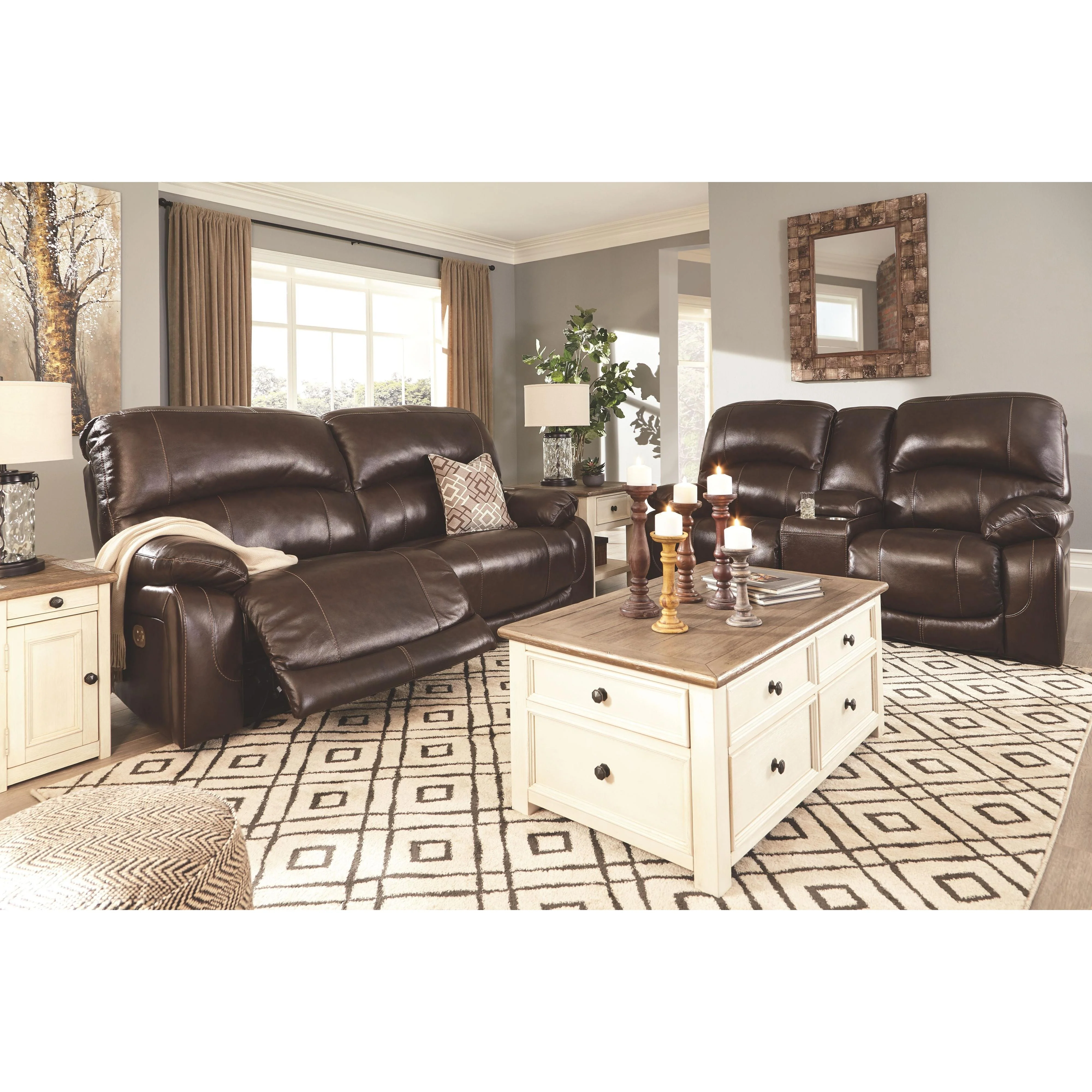 Hallstrung - Chocolate - Pwr Rec Loveseat/con/adj Hdrst - Image 14