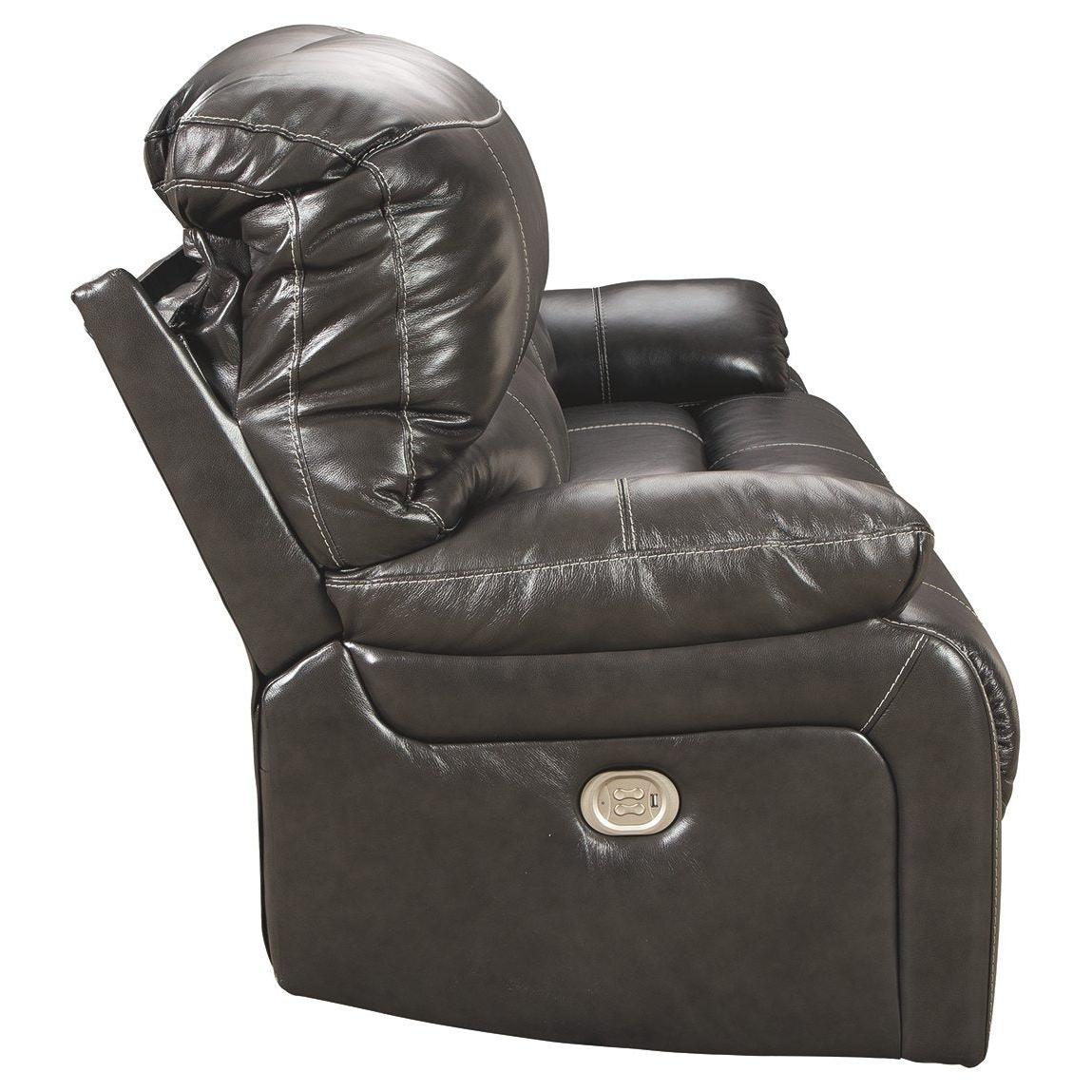Hallstrung - Gray - 2 Seat Pwr Rec Sofa Adj Hdrest - Image 6