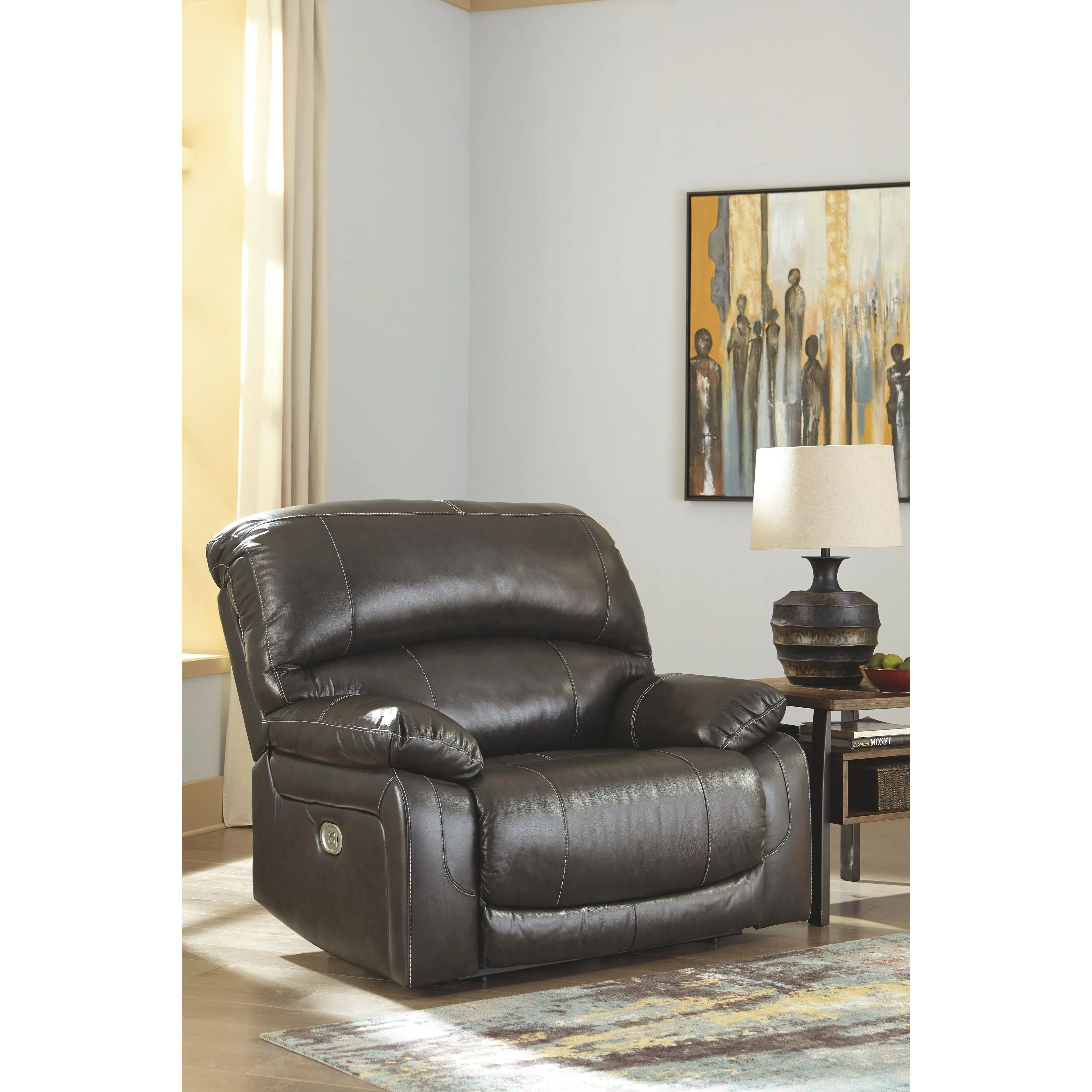 Hallstrung - Gray - Pwr Recliner/adj Headrest - Image 5